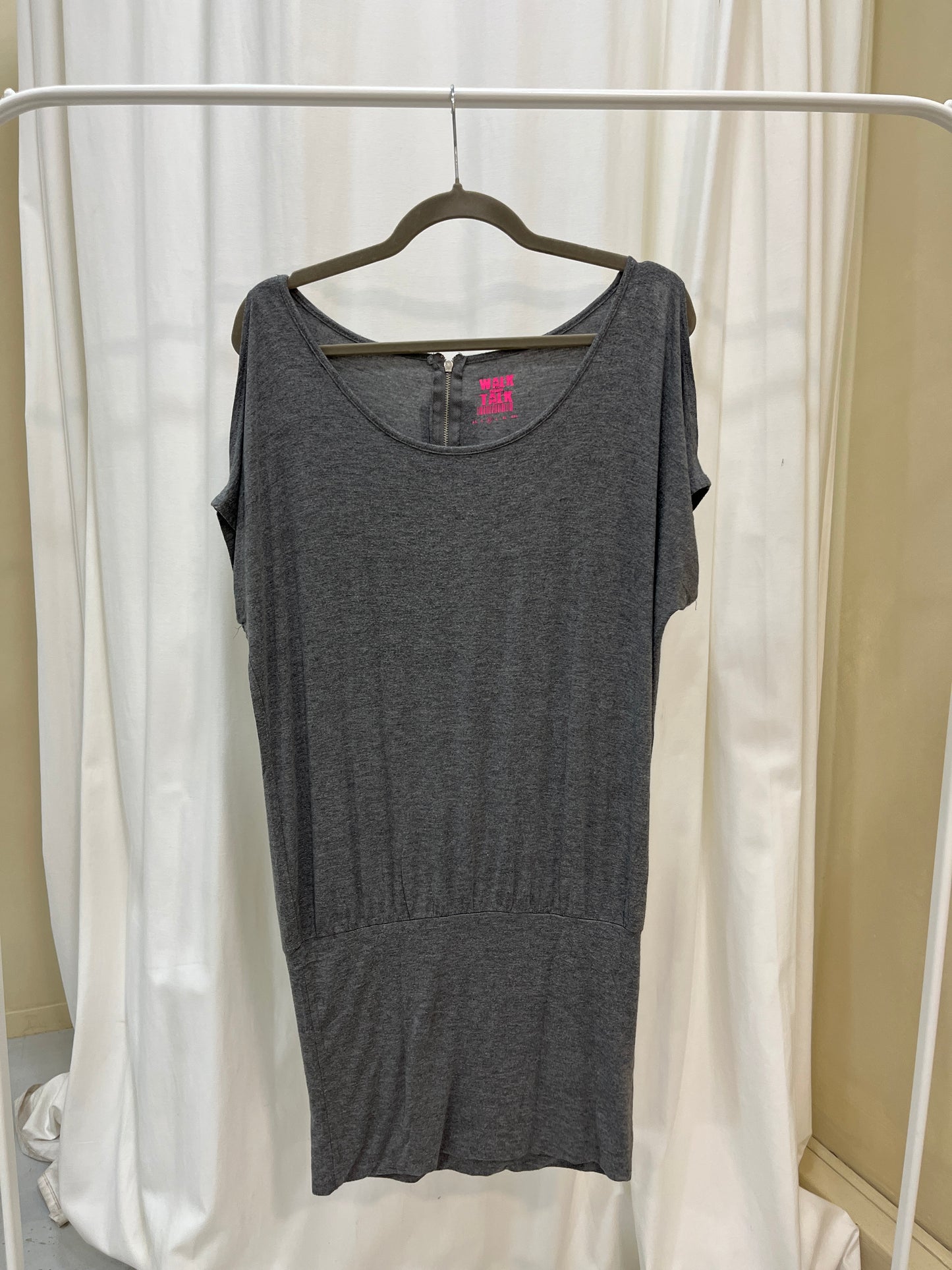 Vintage grey draped dress
