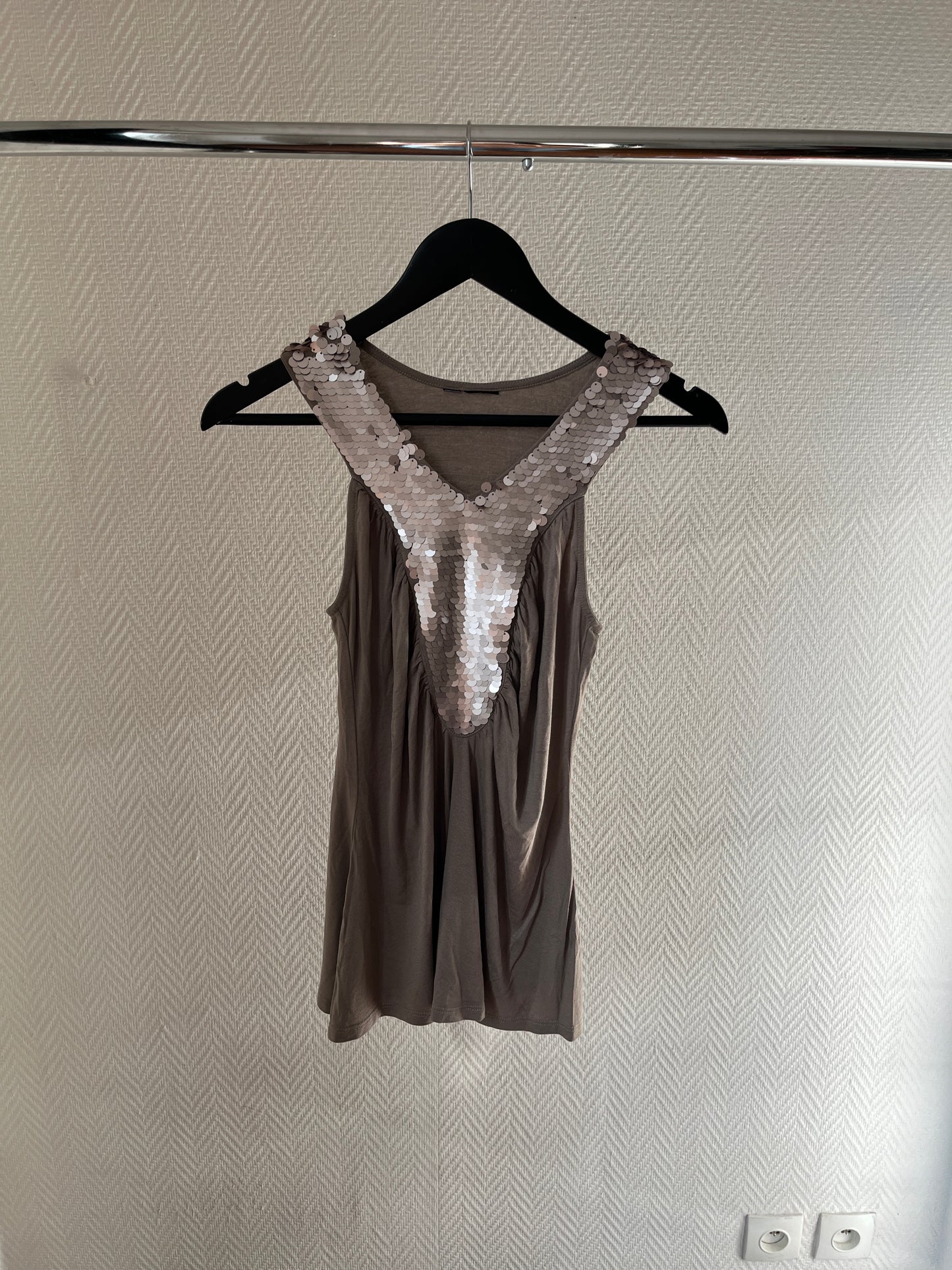 Vintage sequins tank top
