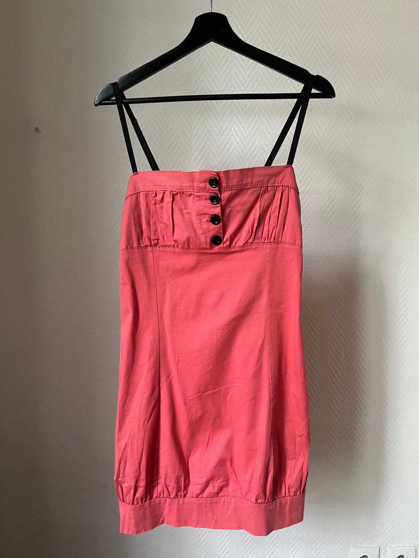 Vintage coral buttoned dress