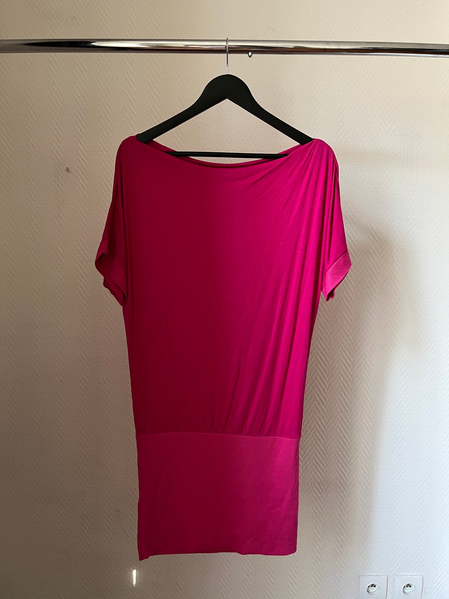 Vintage pink draped dress