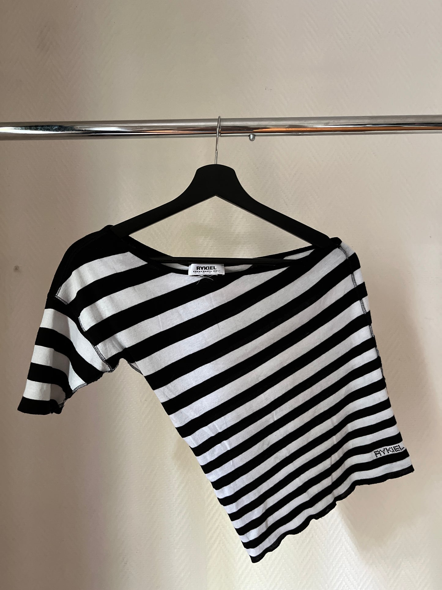 Vintage Sonia Rykiel asymmetrical striped top