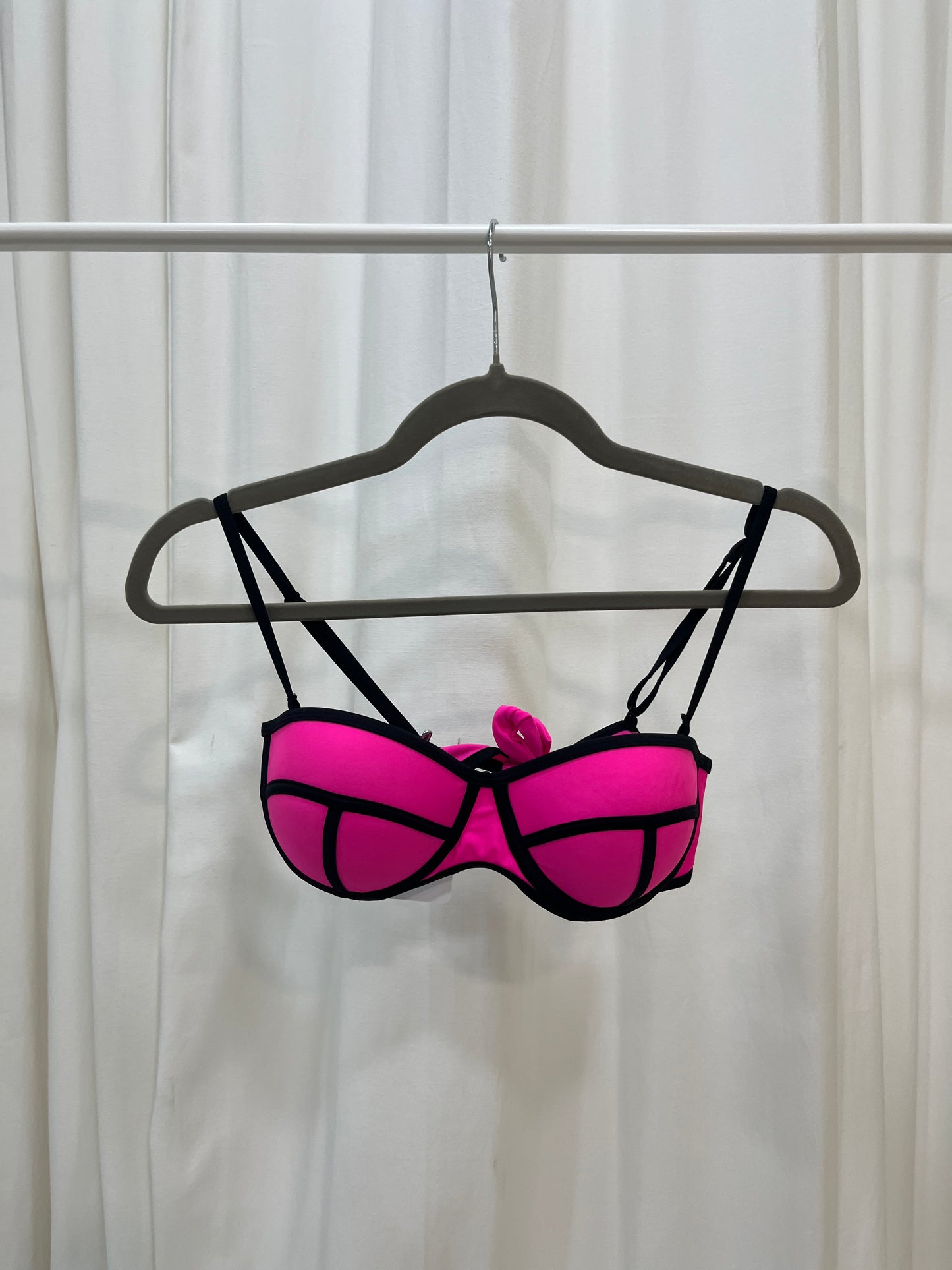 Vintage neon pink bikini top