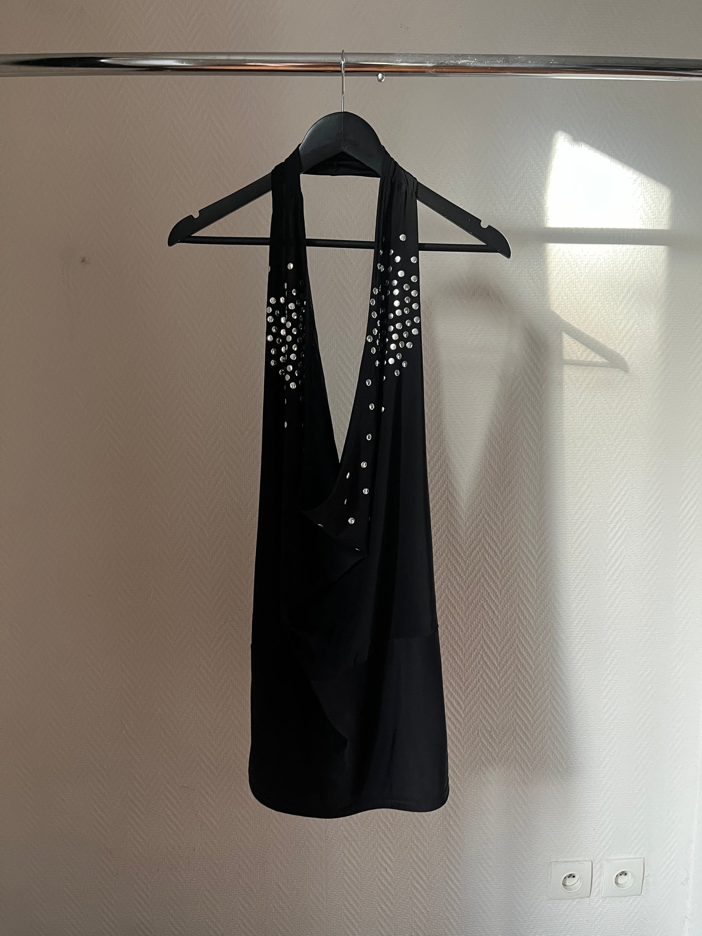 Vintage halter studded party dress
