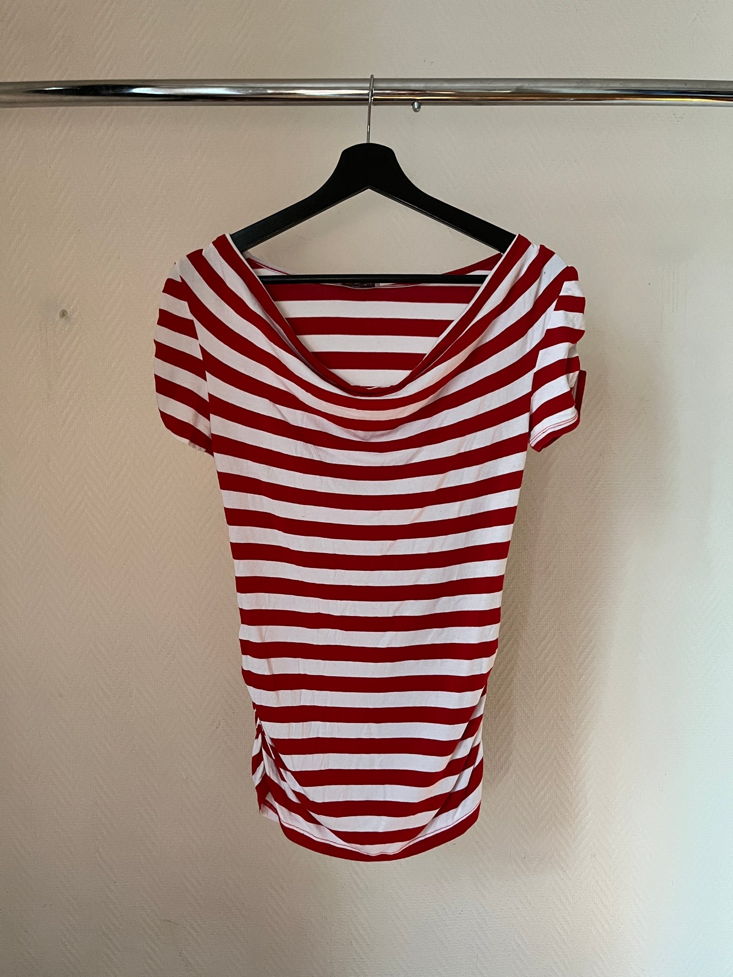 Vintage striped draped top