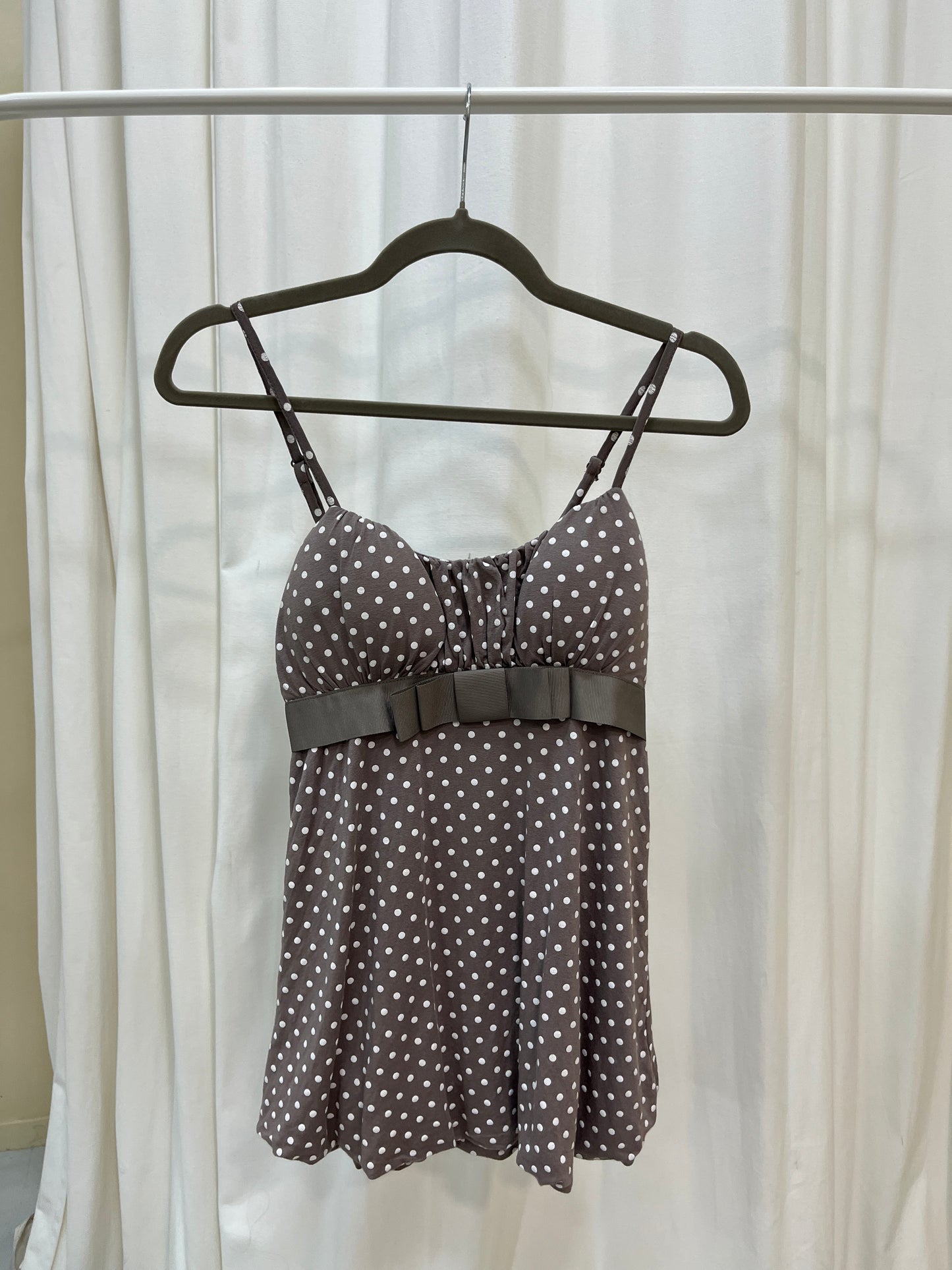 Vintage Polka dot grey top