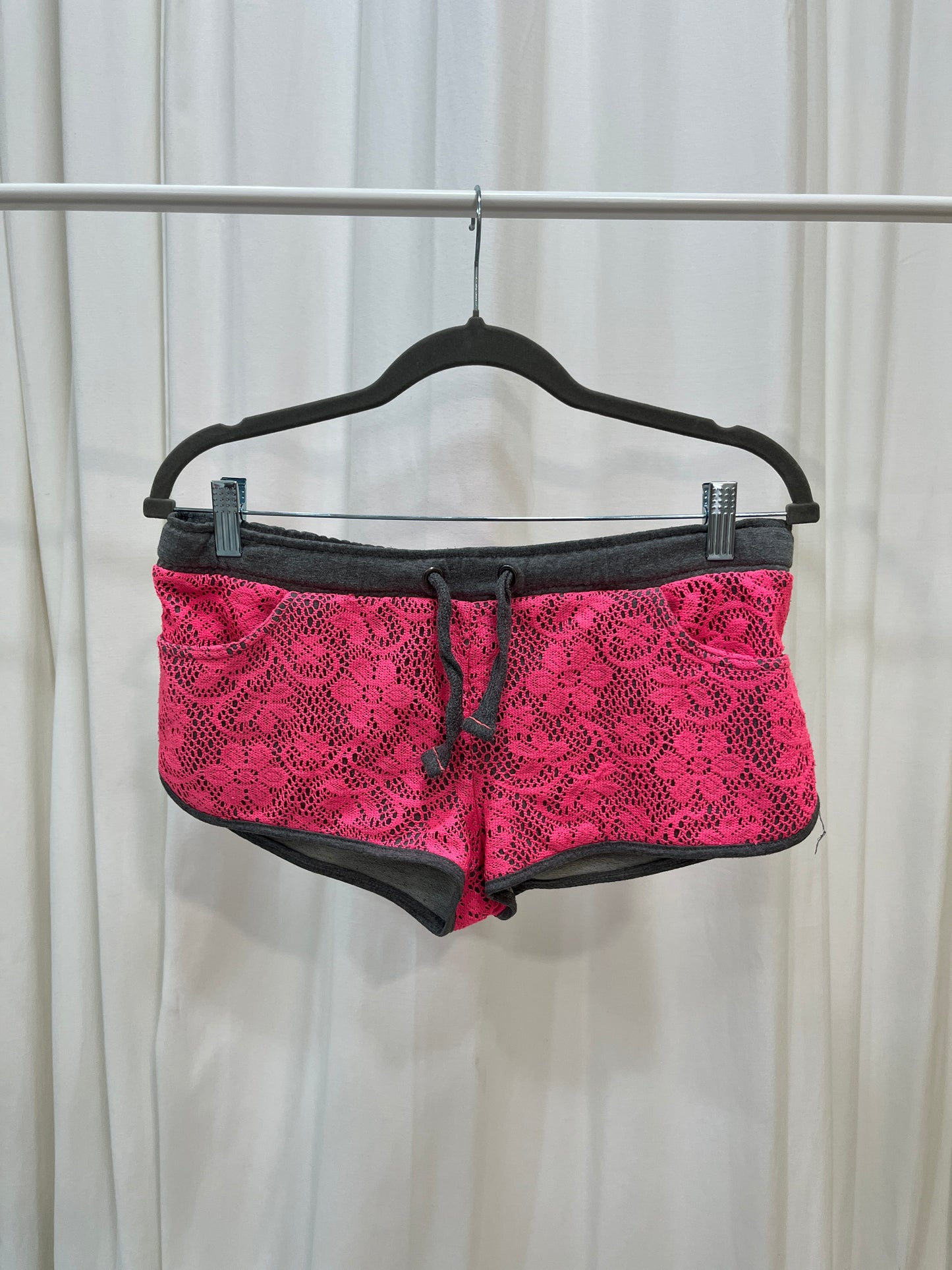 Vintage pink neon lace shorts