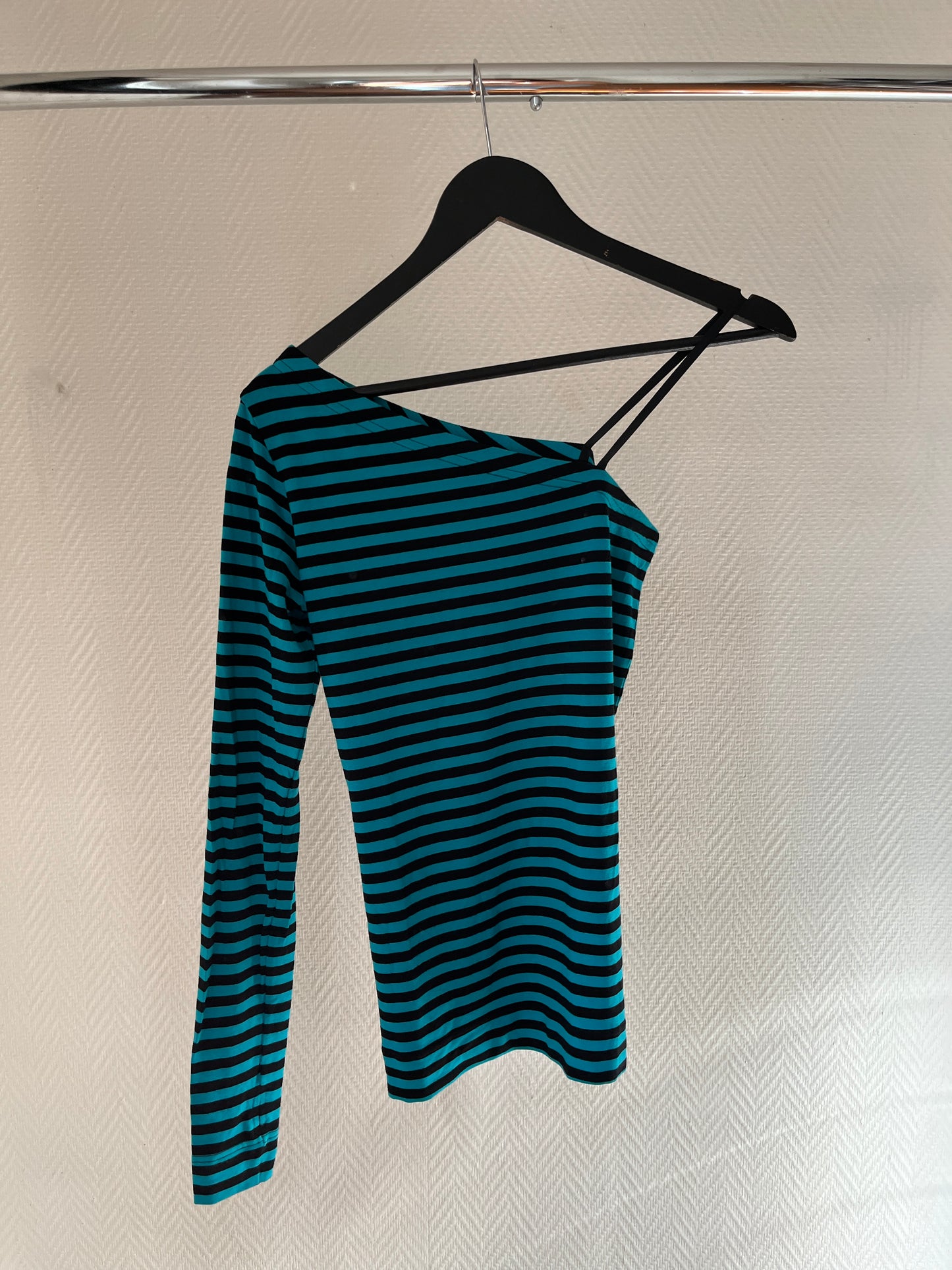 Vintage asymmetrical striped top