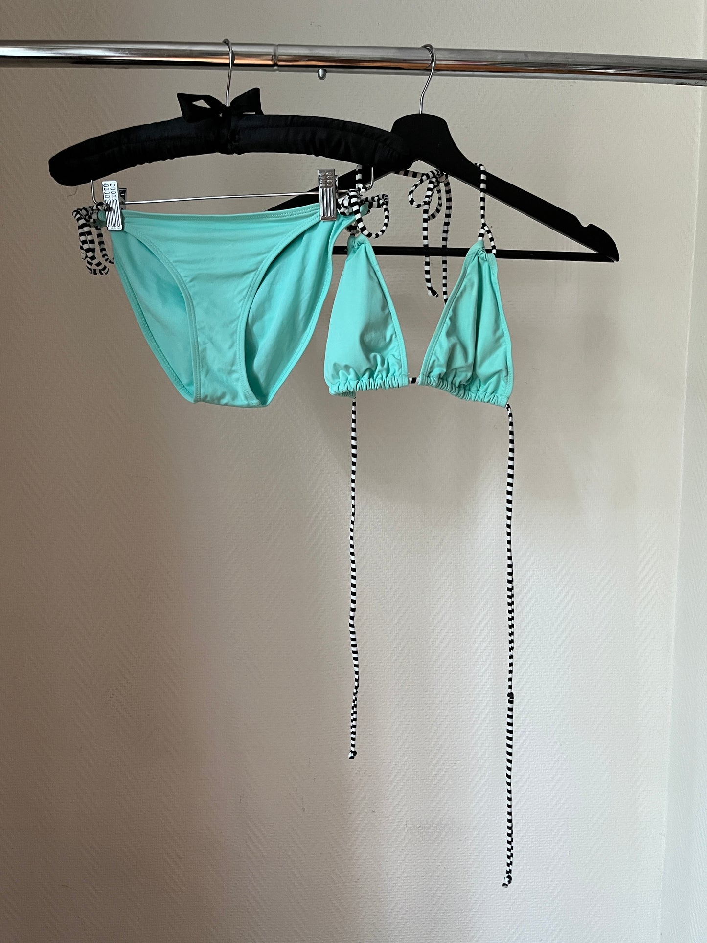 Vintage mint and stripes bikini