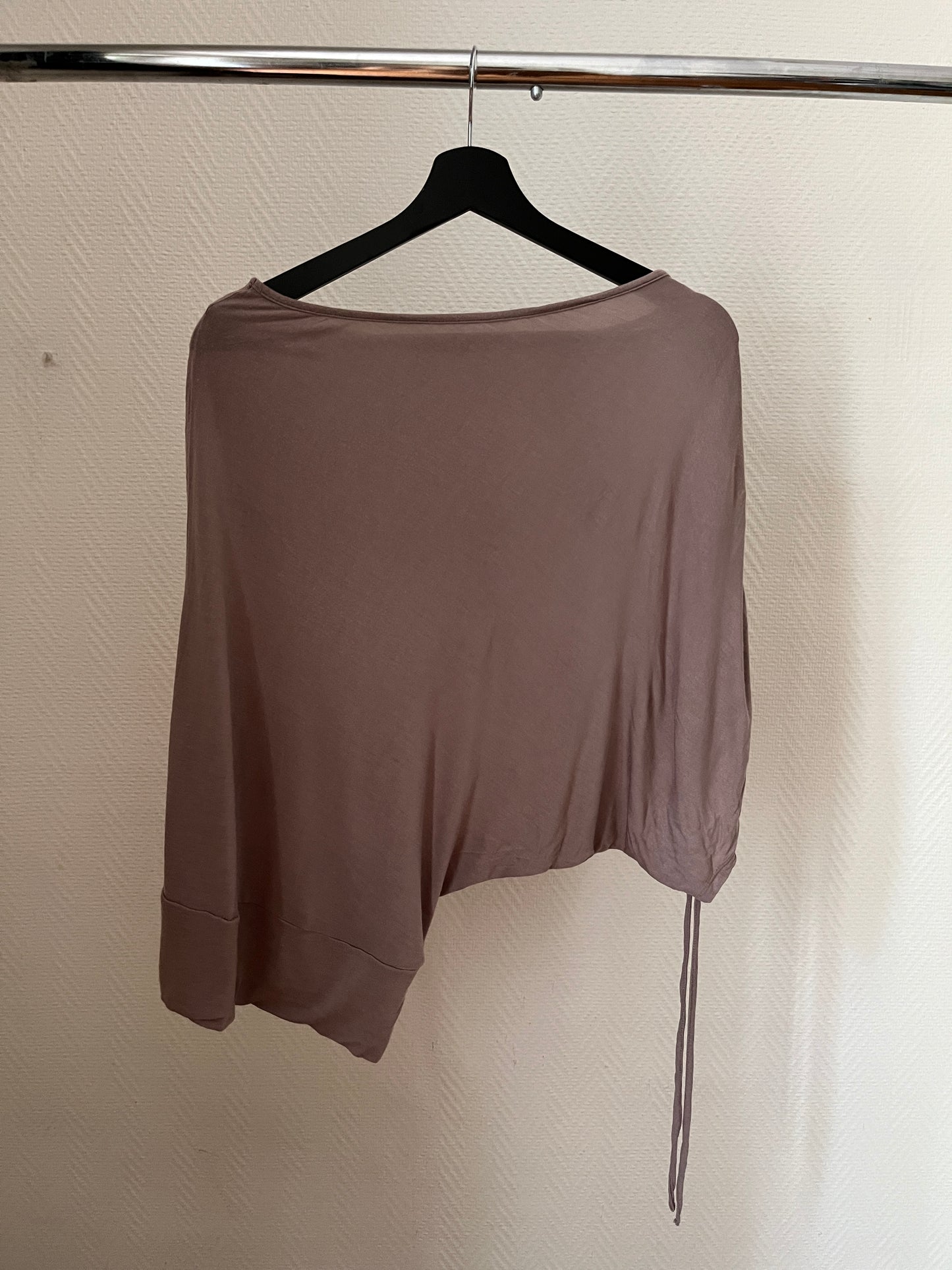 Vintage grey/brown asymmetrical draped top
