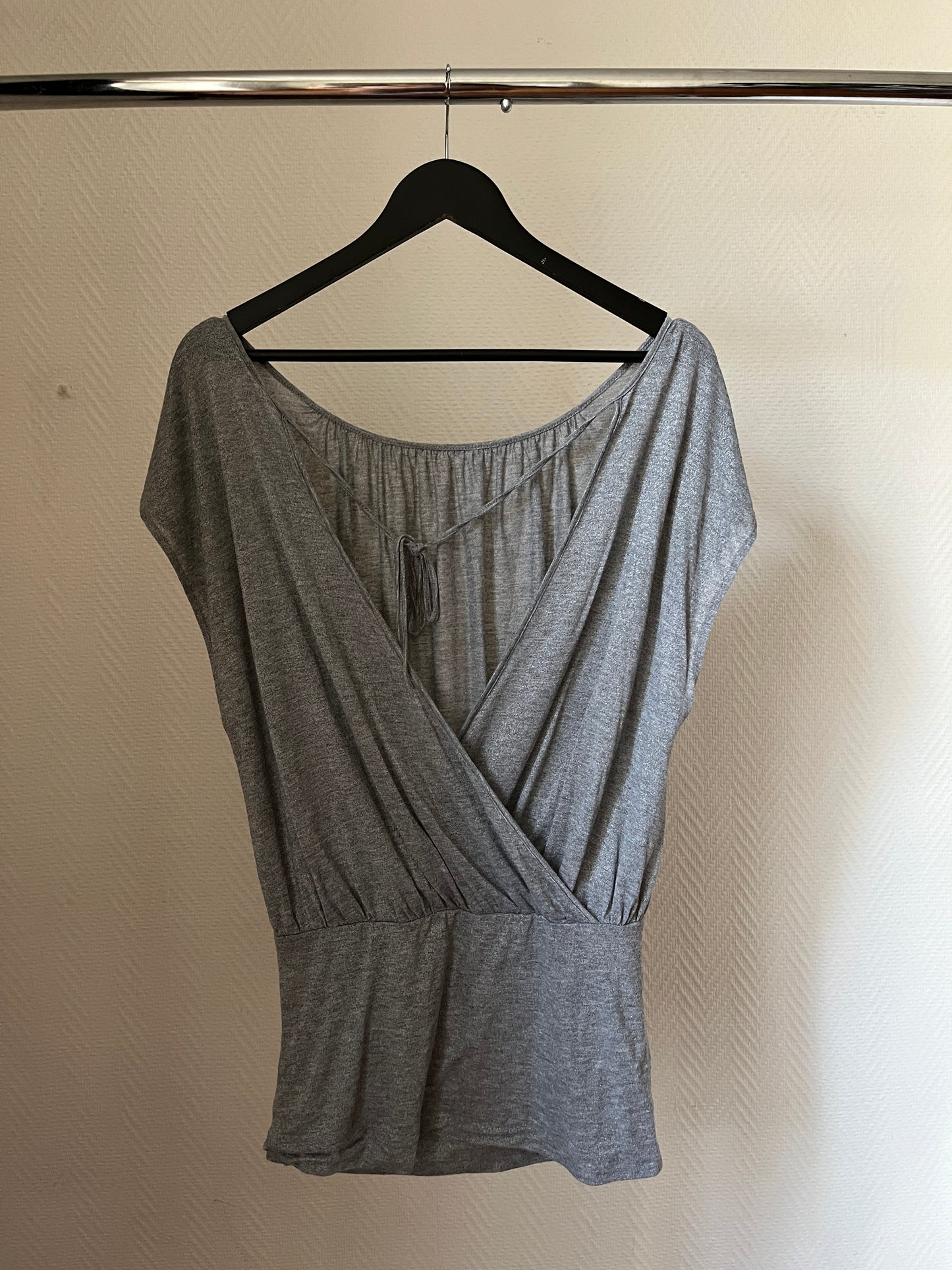 Vintage grey draped dress