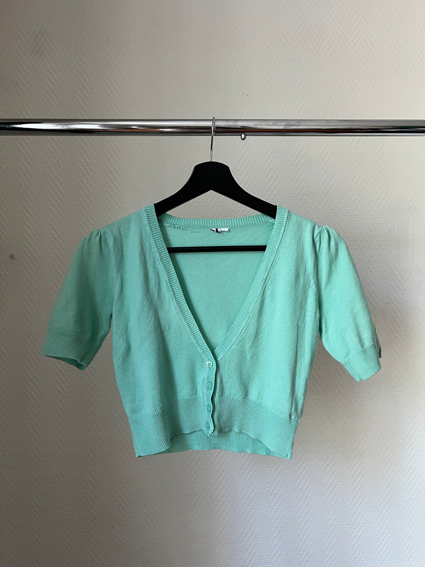 Vintage mint short cardigan