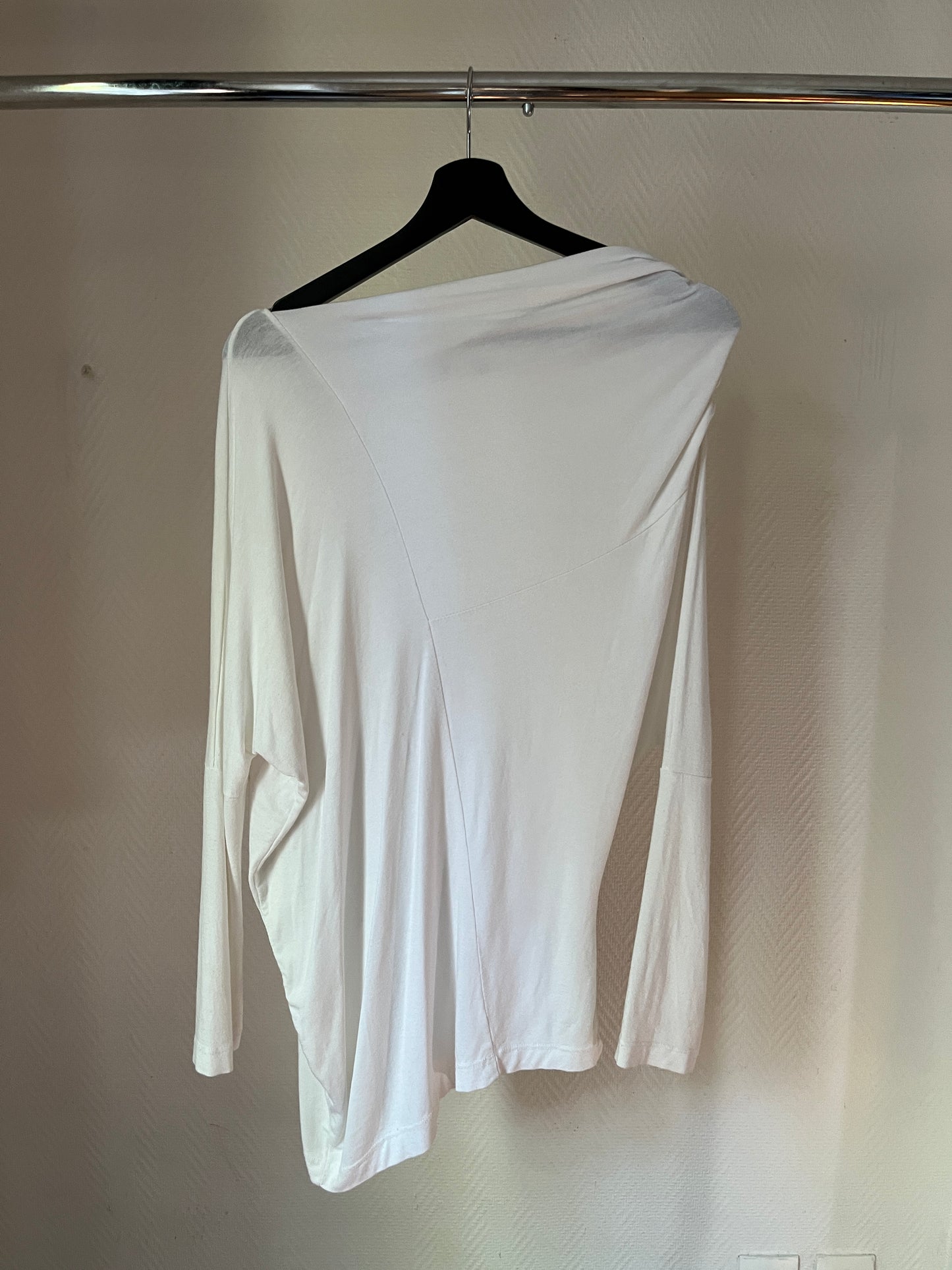 Vintage white draped top