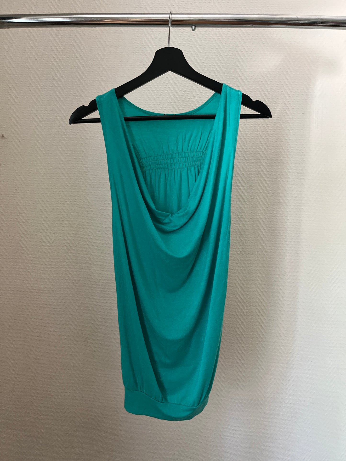 Vintage blue draped summer dress
