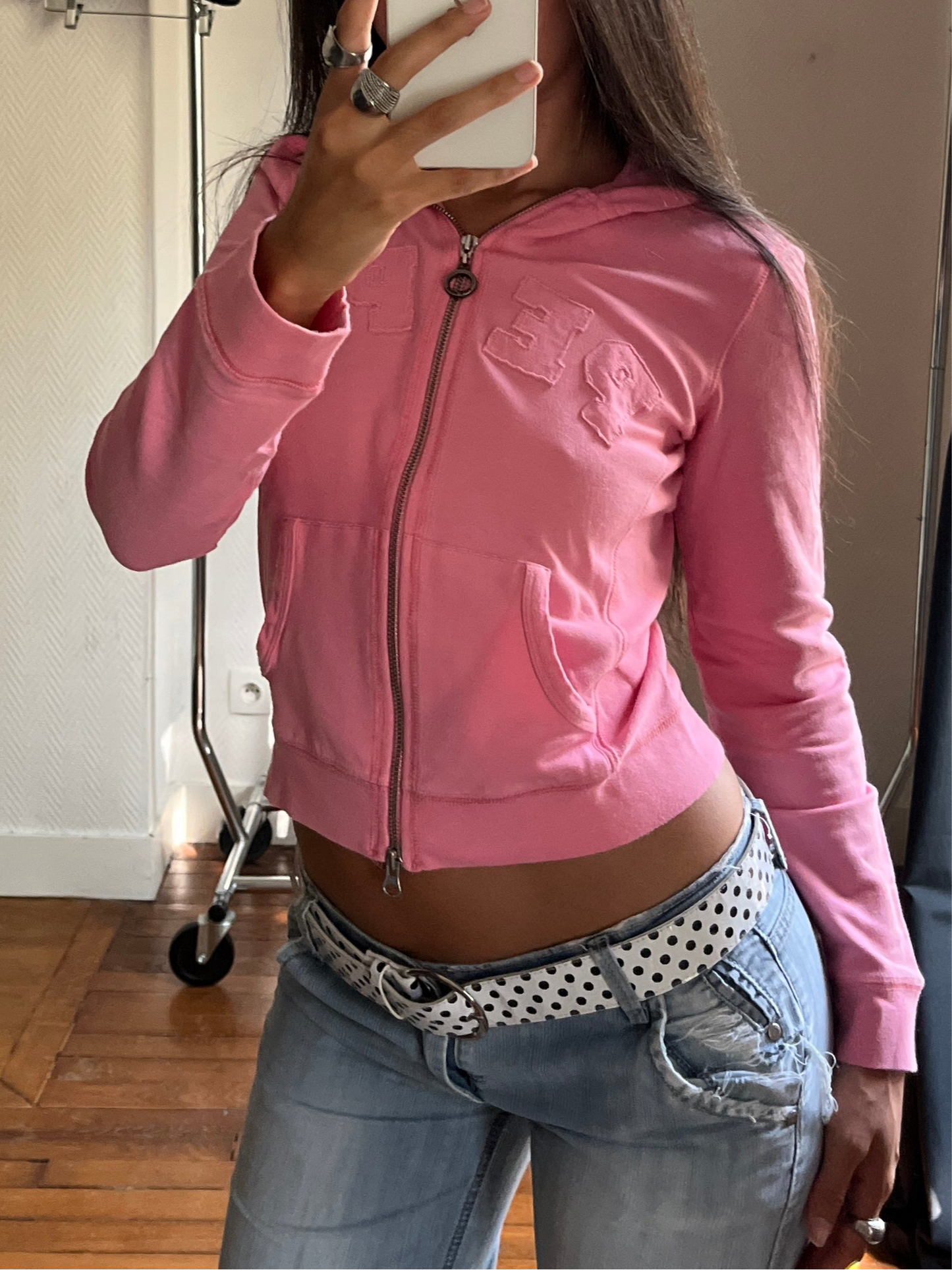Vintage Pepe Jeans pink zip up jacket