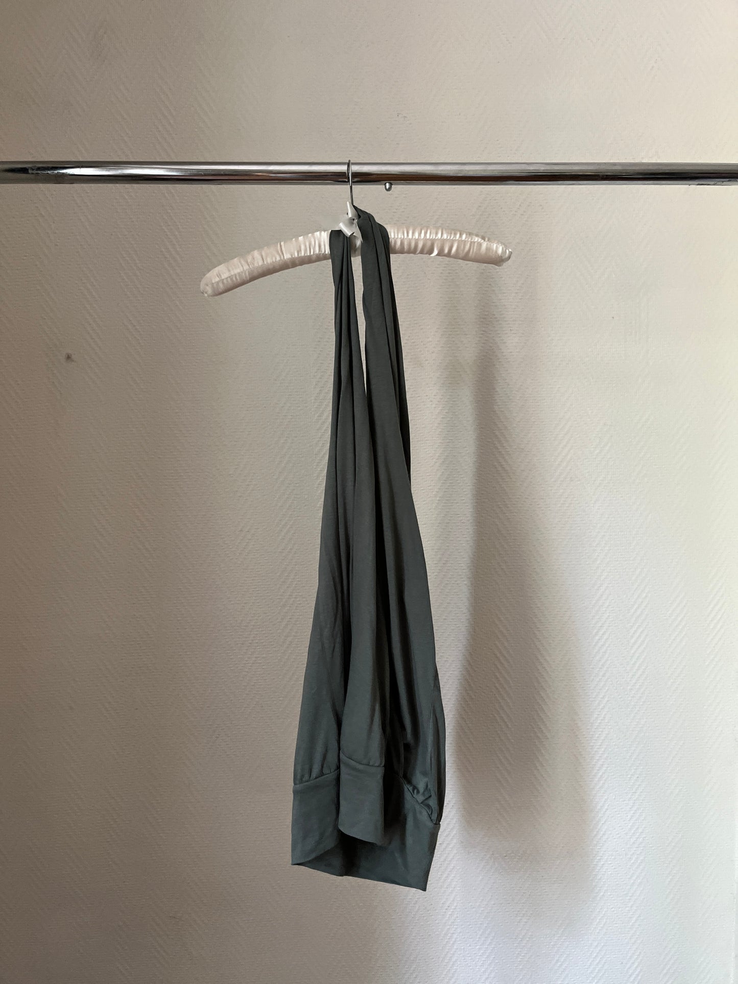 Vintage khaki draped halter top
