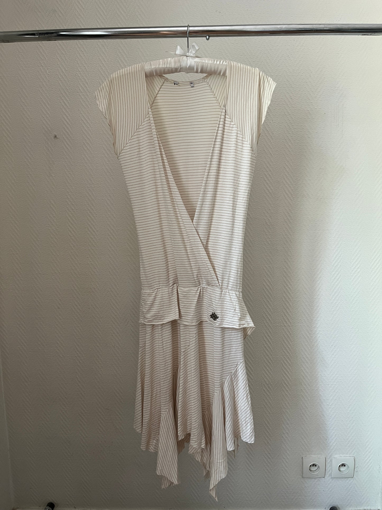 Vintage draped asymmetrical dress
