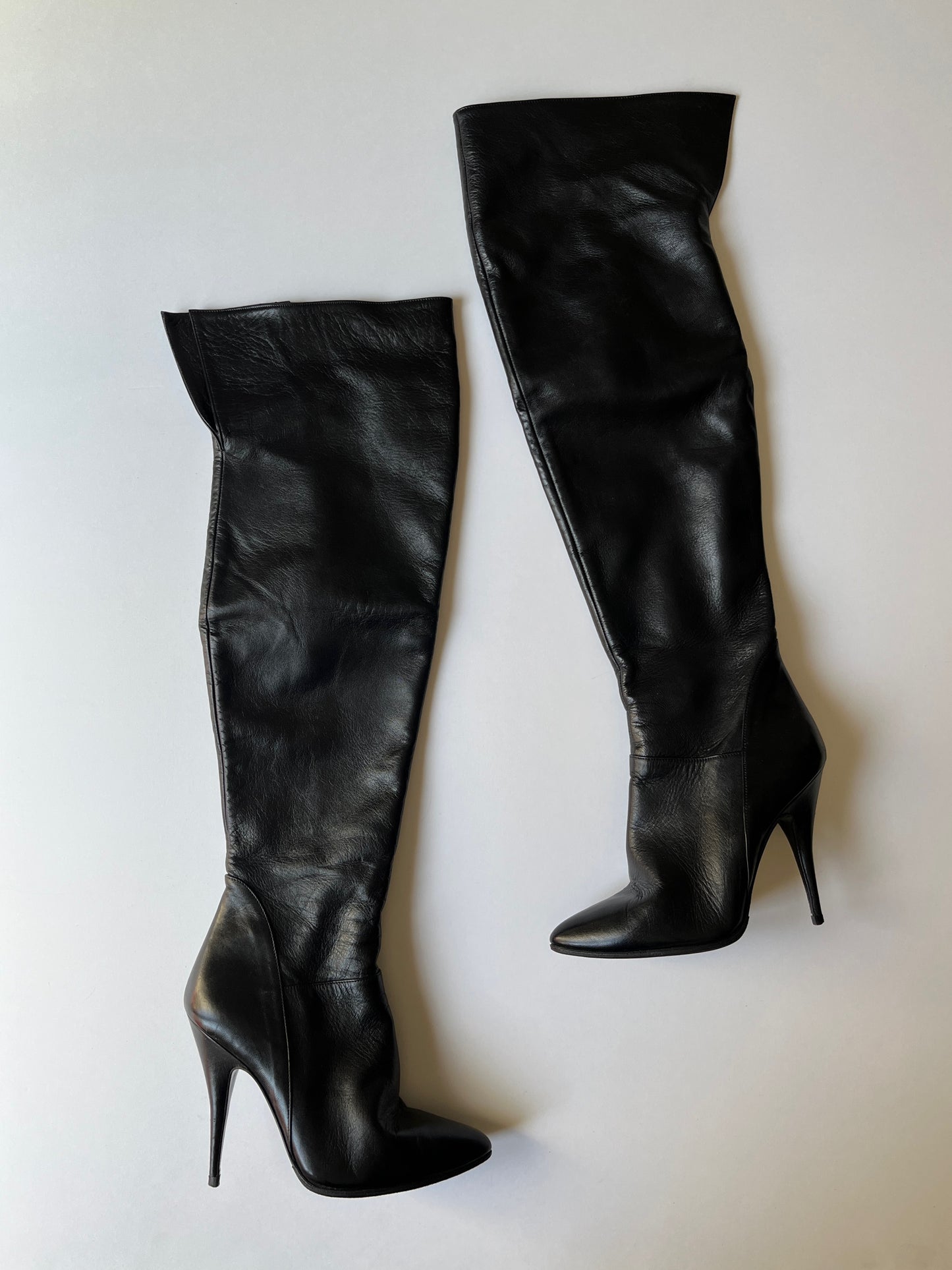 High leather boots