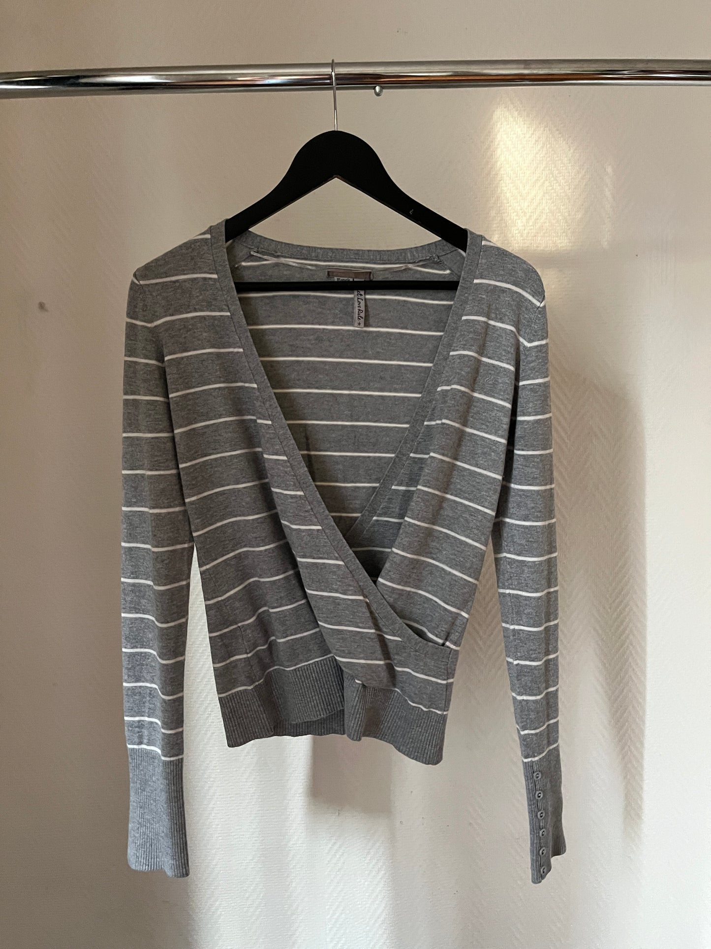 Vintage striped wrap up top