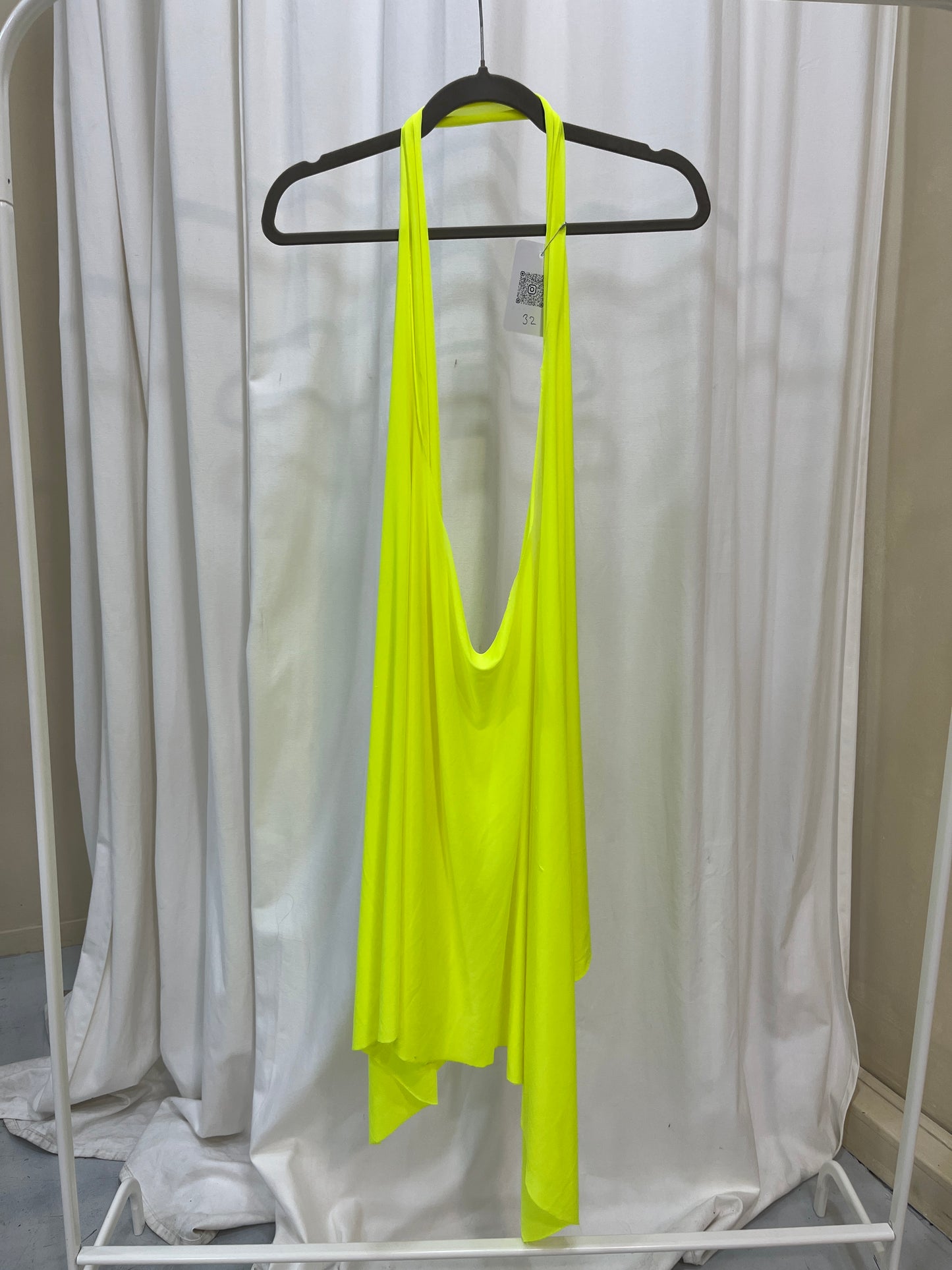 Vintage neon yellow beach dress