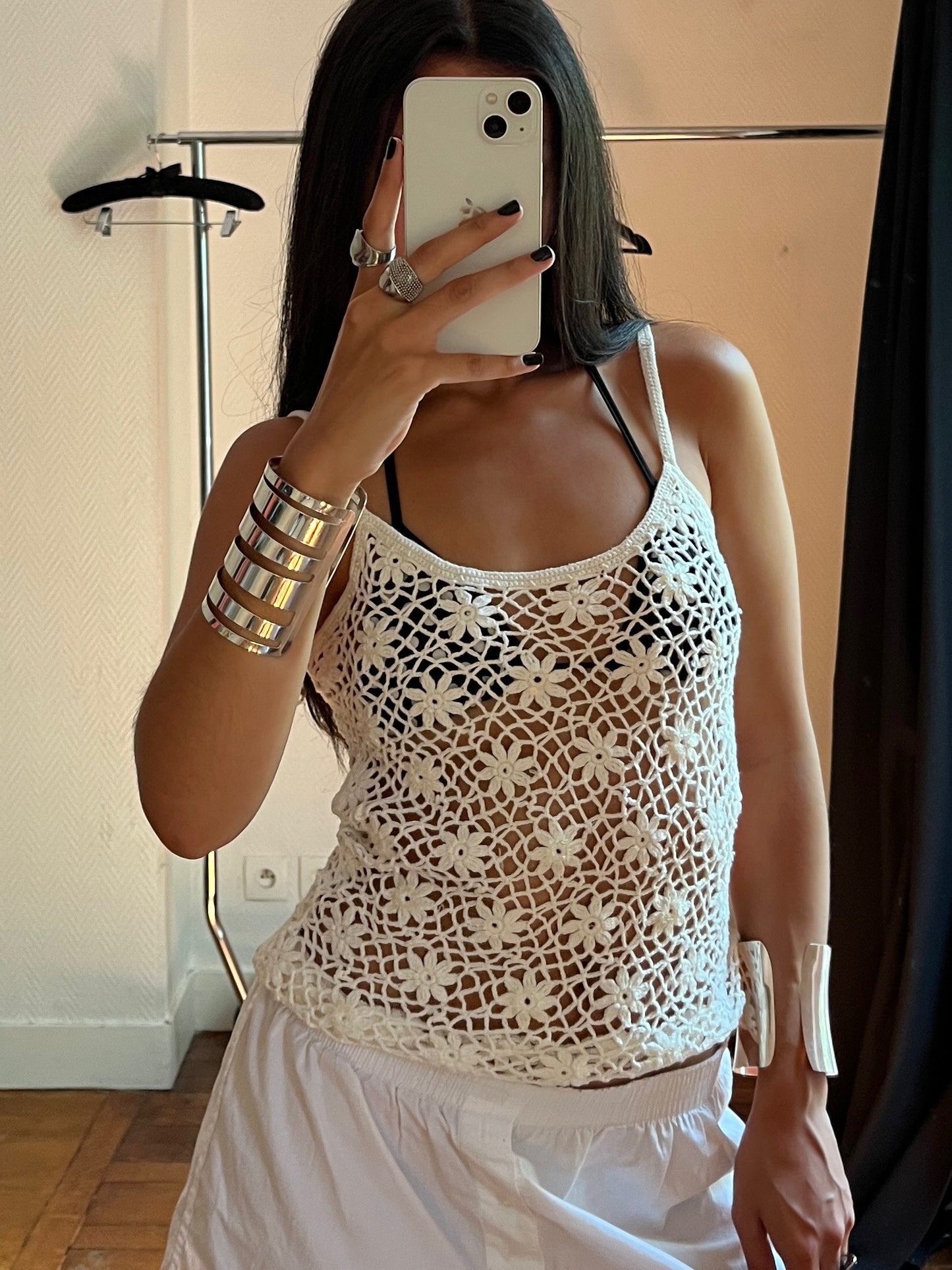 Vintage crochet beach top