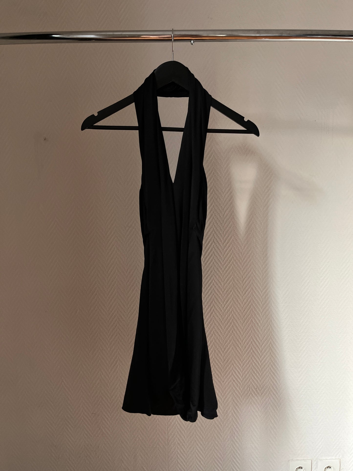Vintage halter party draped dress