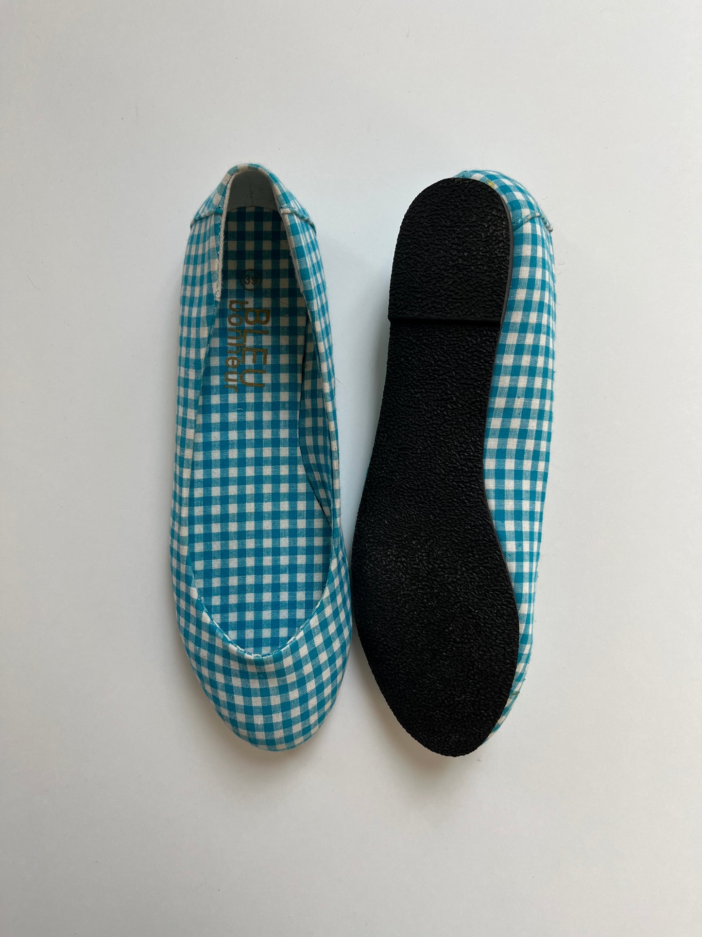 Vintage blue Vichy ballerinas