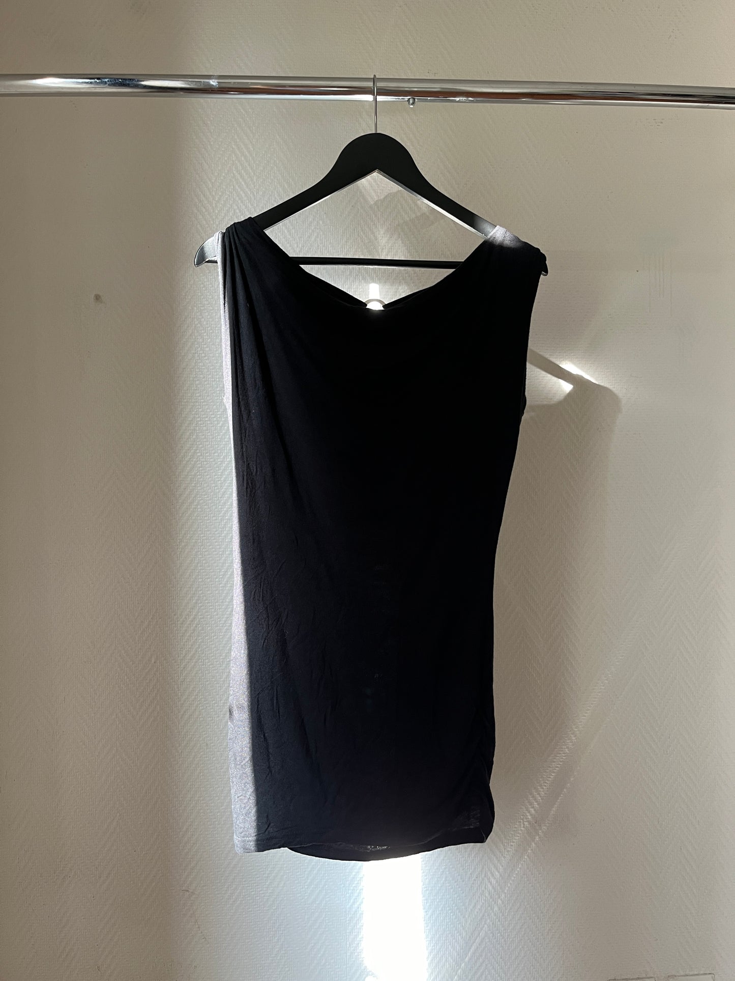 Vintage black draped top