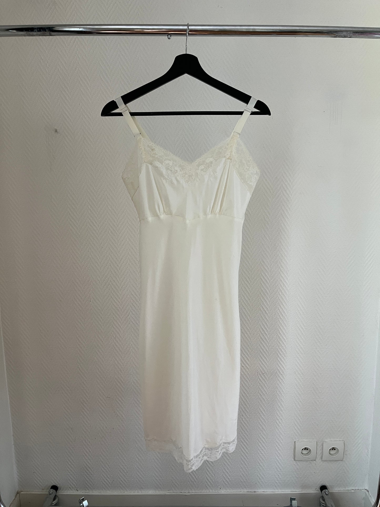 Vintage satin ivory dress