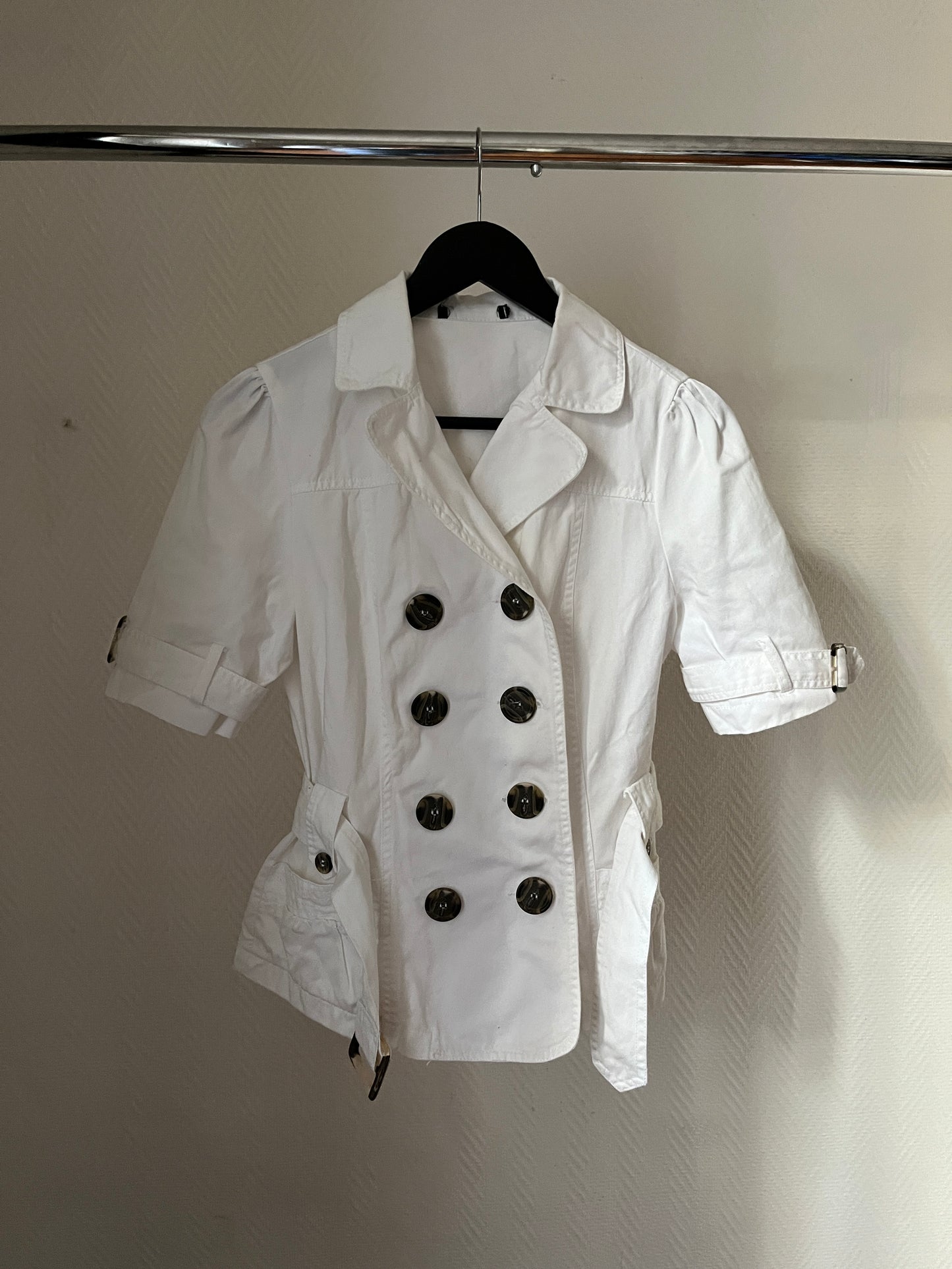 Vintage short sleeved trench coat