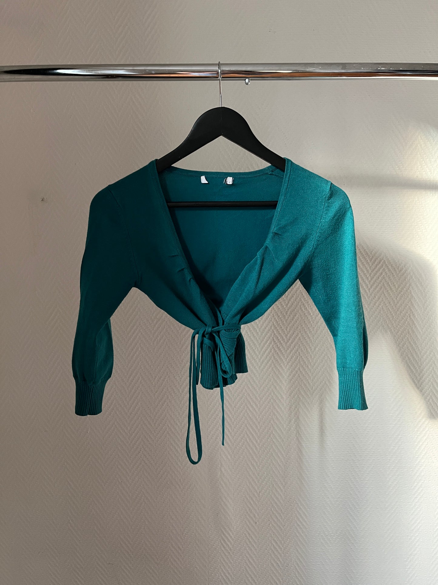 Vintage blue wrap up bolero