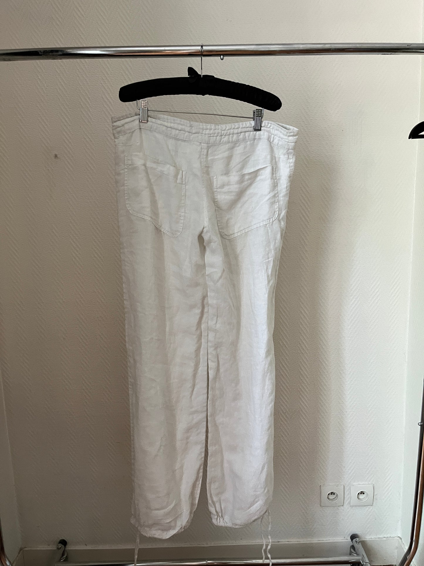 Vintage white linen summer pants