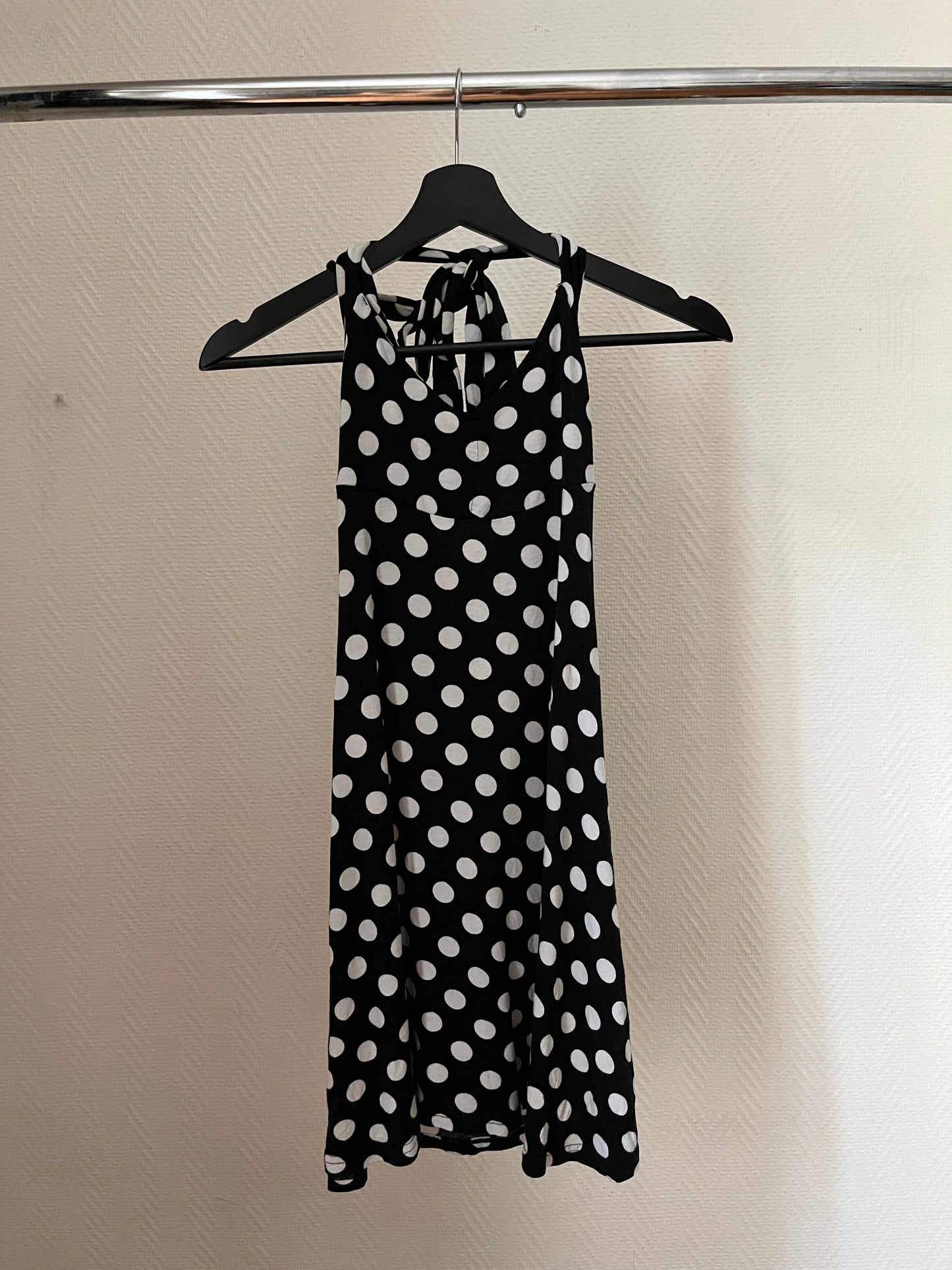Vintage polka dot halter summer dress