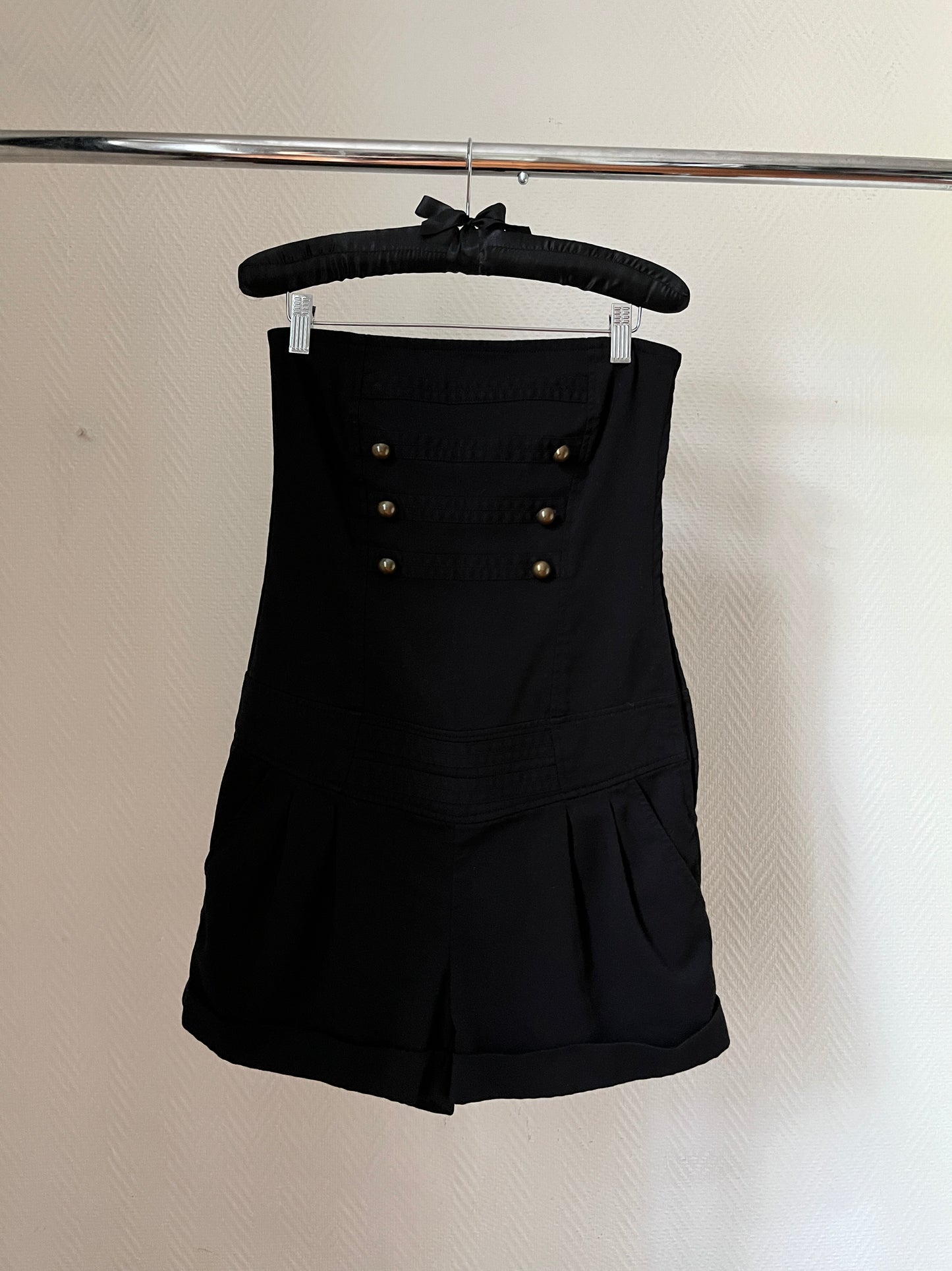 Black bustier playsuit