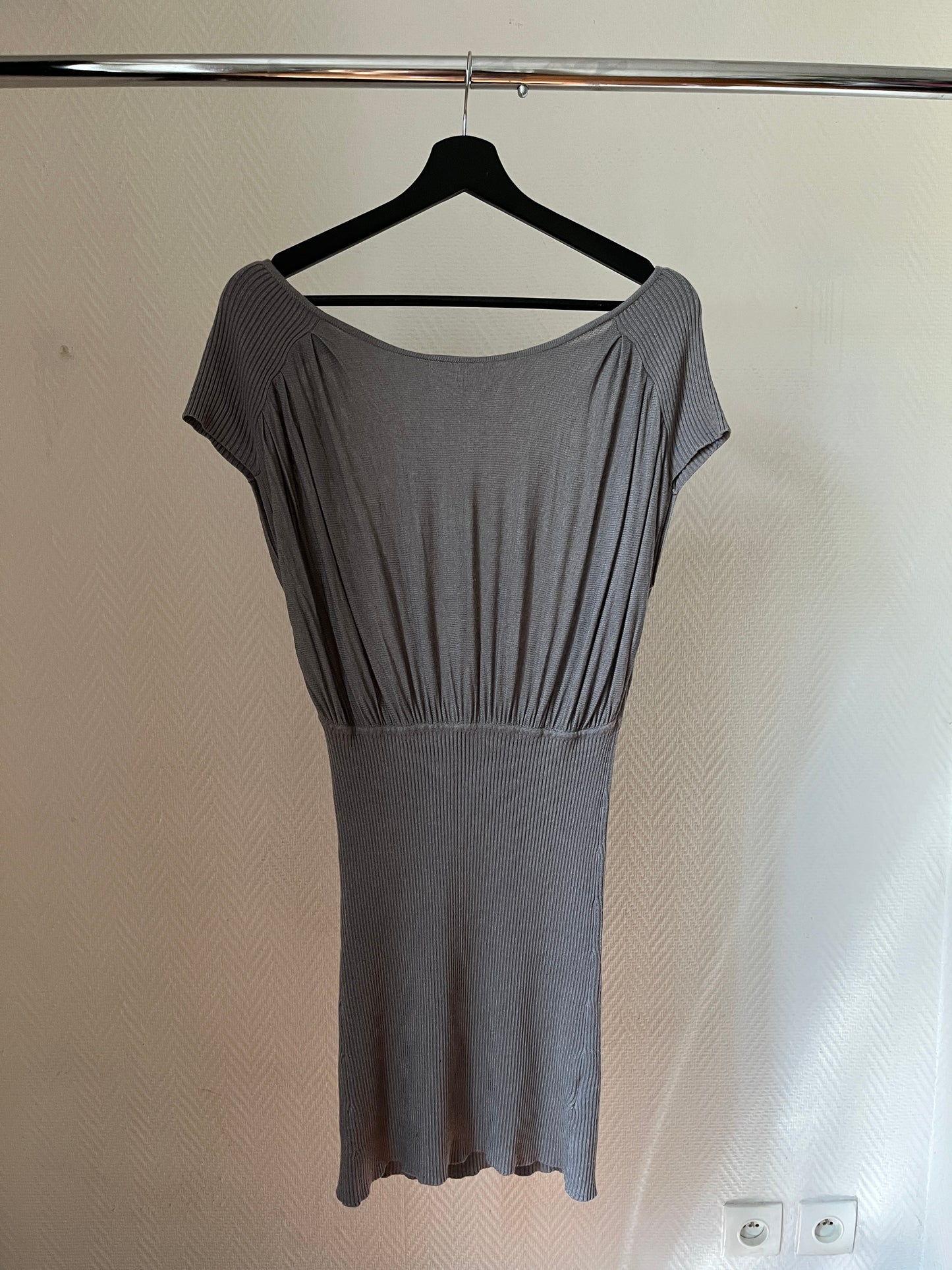 Vintage draped knitted dress