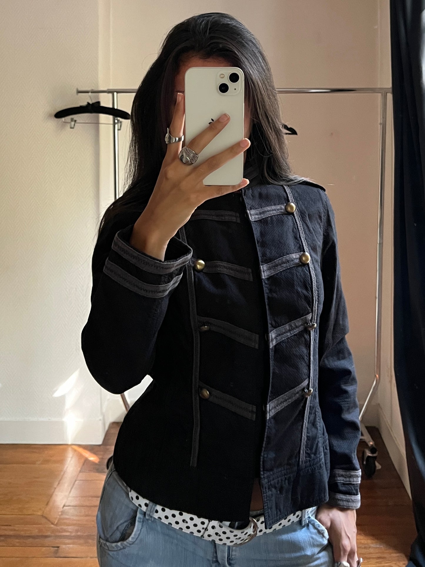 Vintage black officer jacket