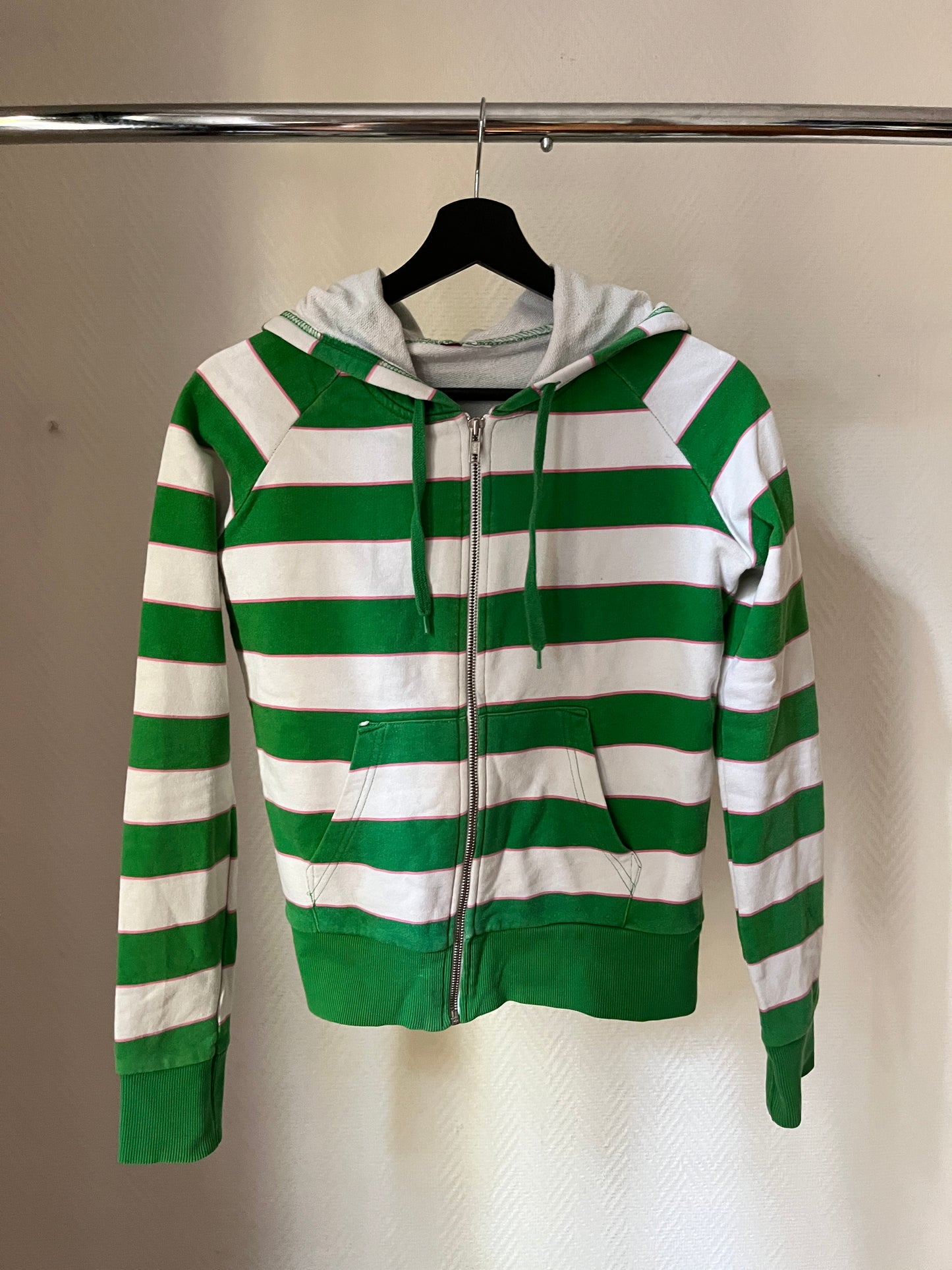 Vintage striped hooded jacket