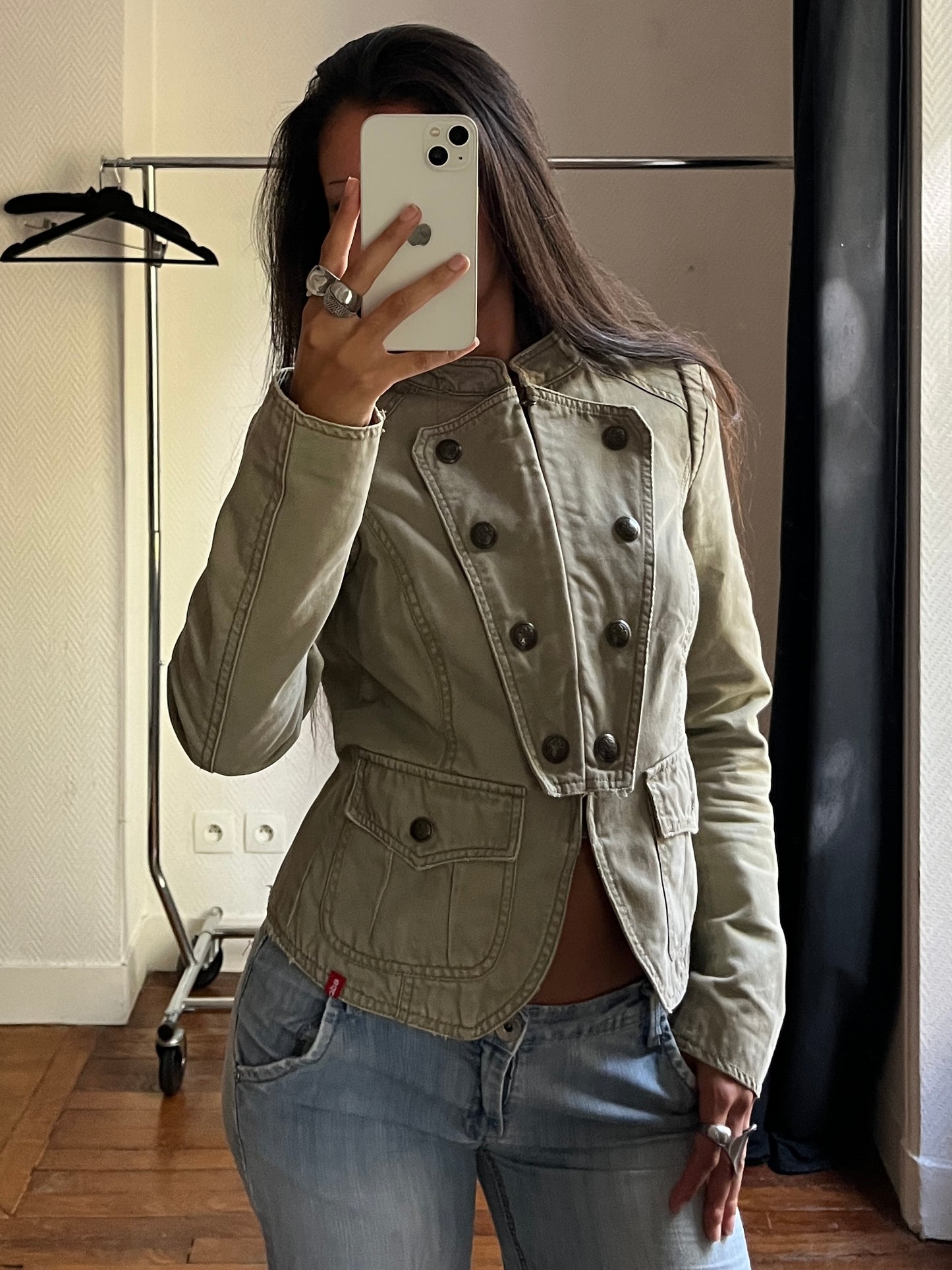 Vintage khaki officer jacket