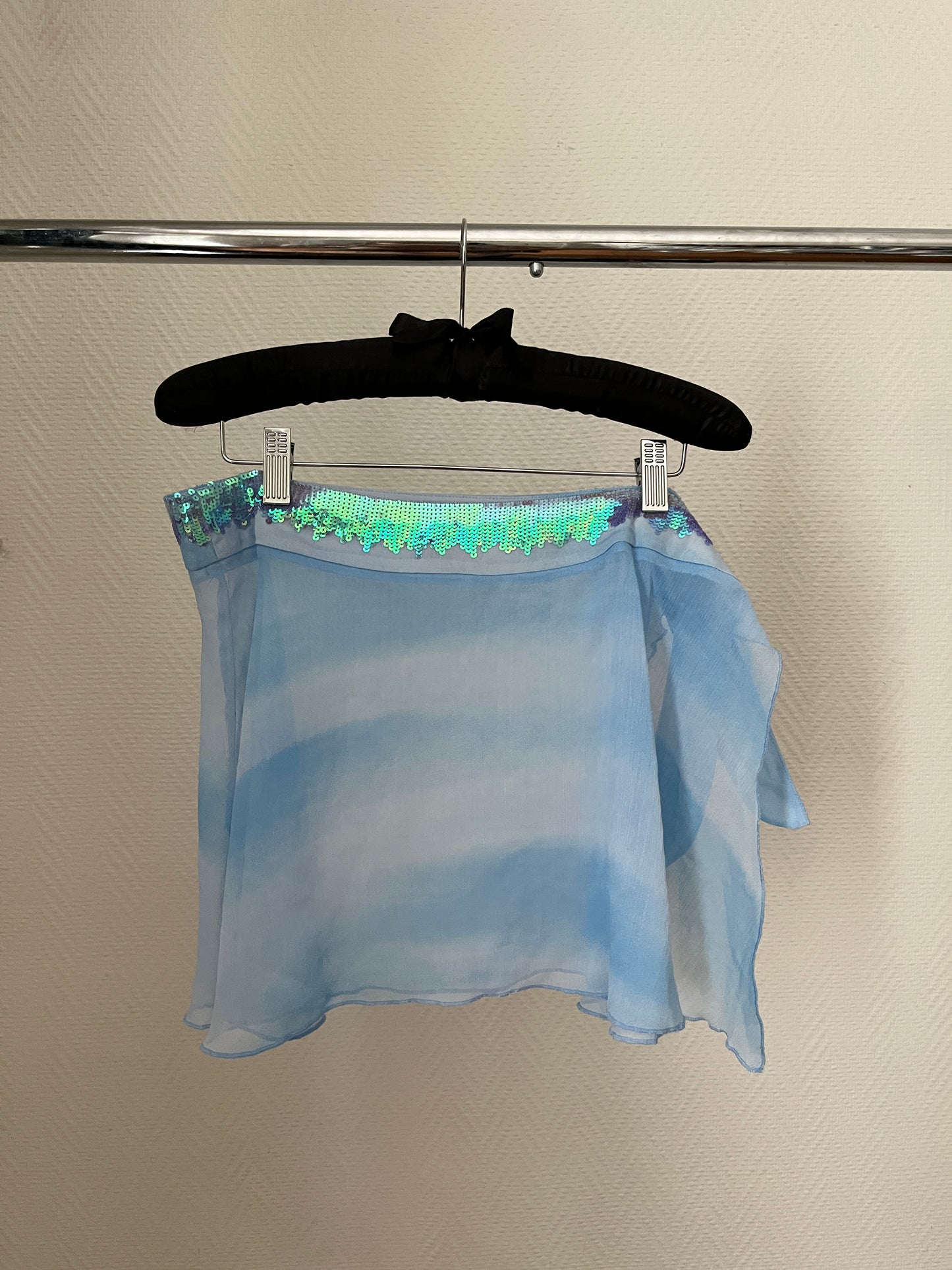 Vintage blue sequins pareo