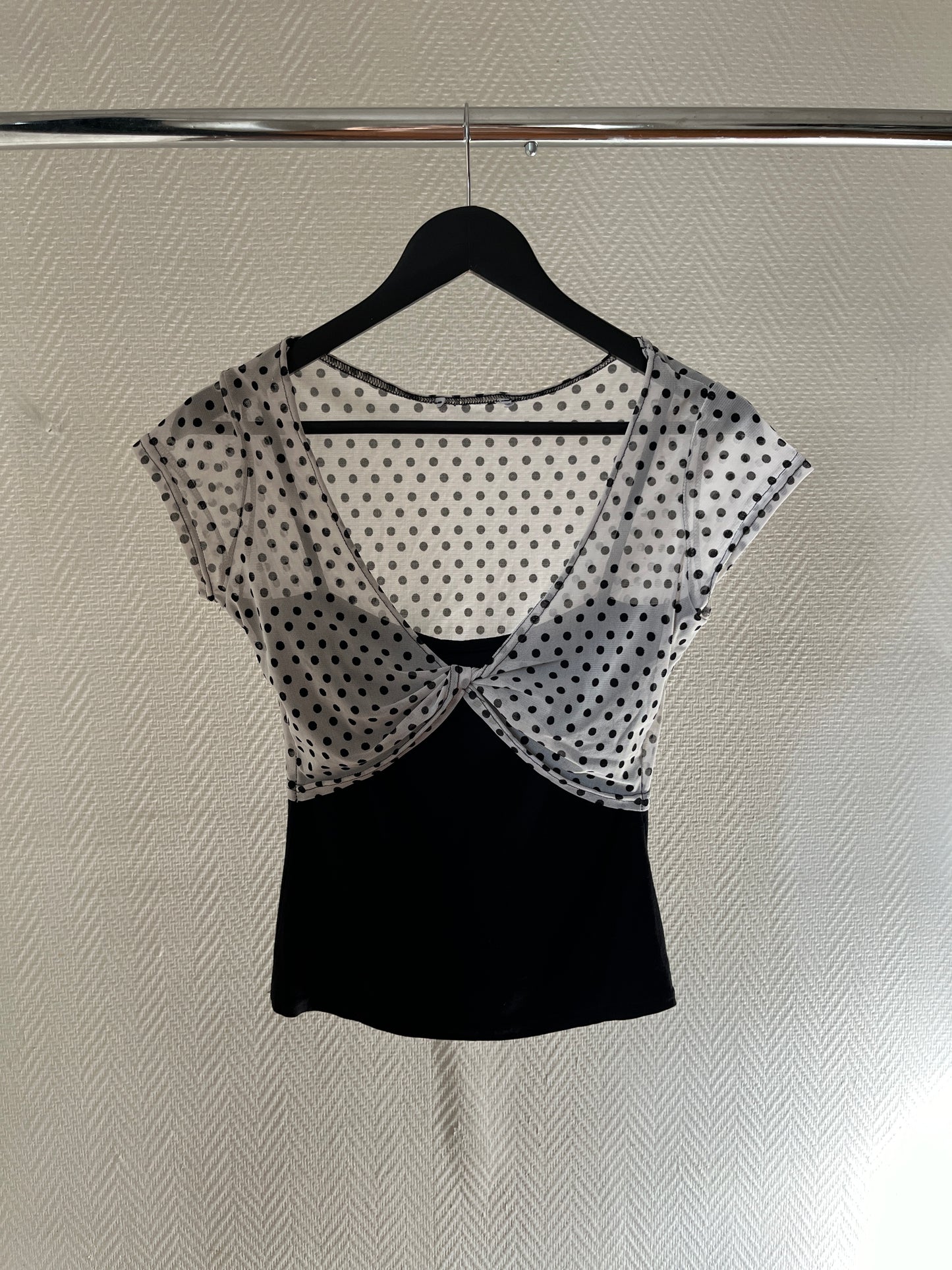 Vintage 2 in 1 polka dot top