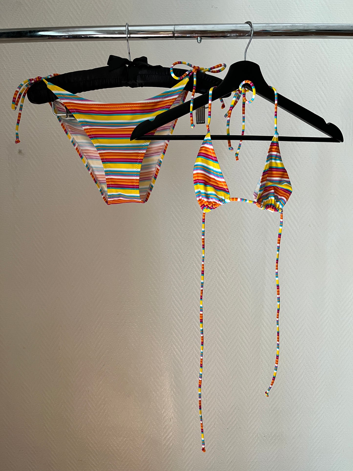 Vintage colorful striped bikini