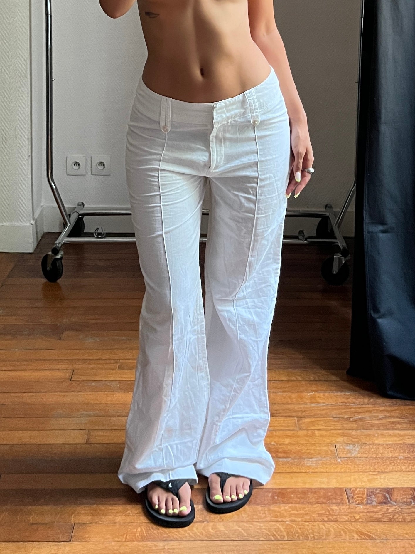 Vintage linen white pants