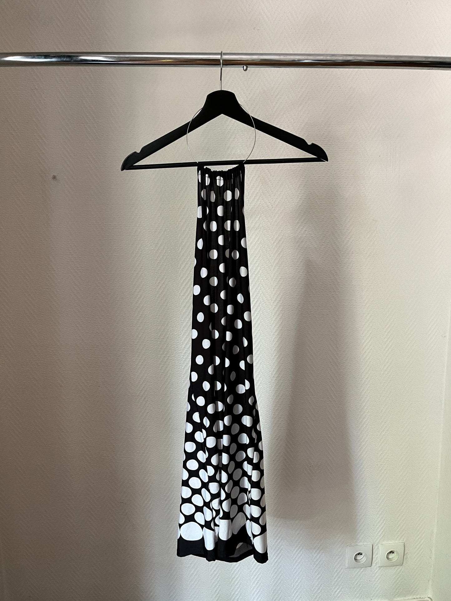 Vintage polka dot halter dress