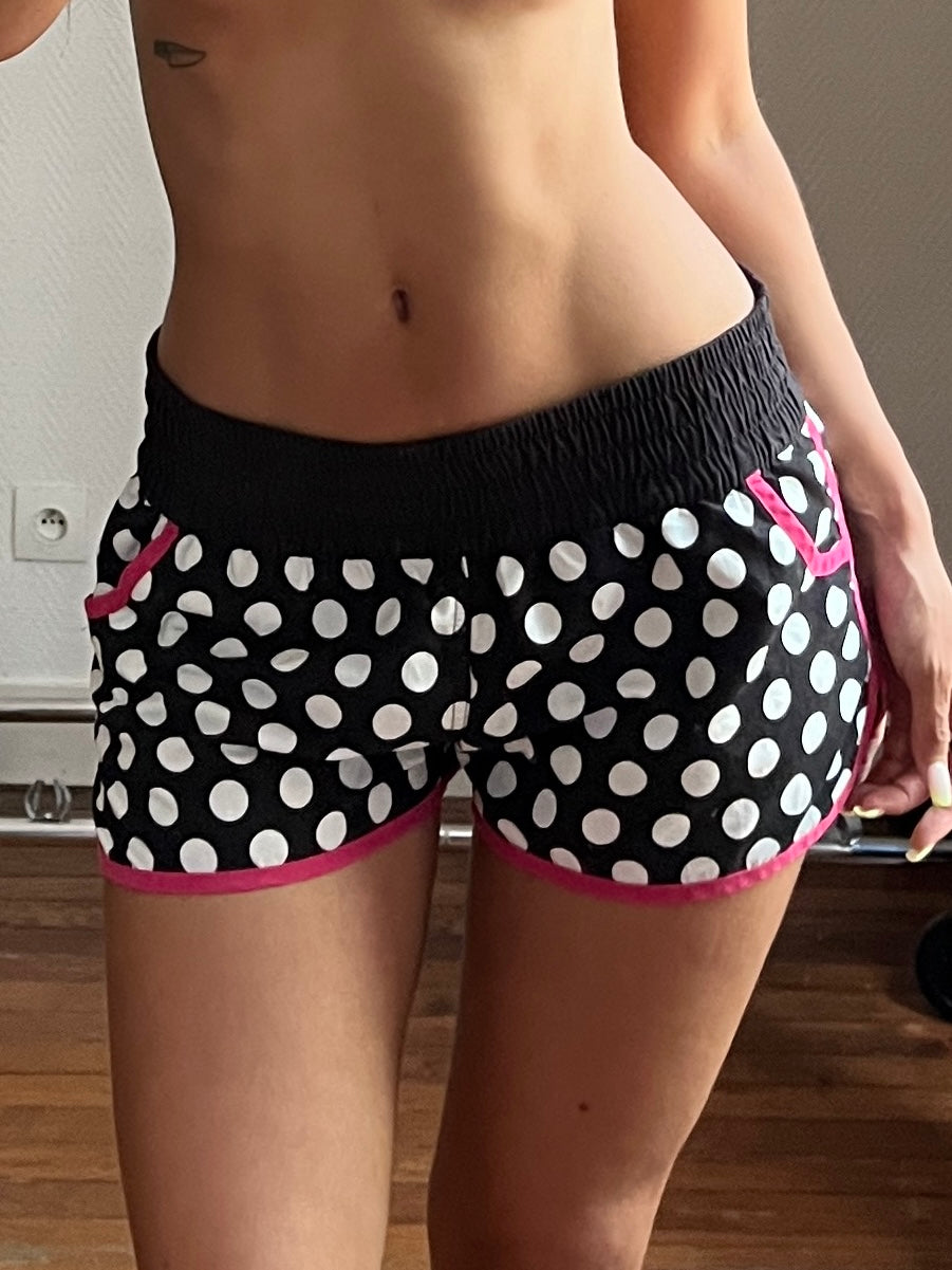 Vintage polka dot beach shorts