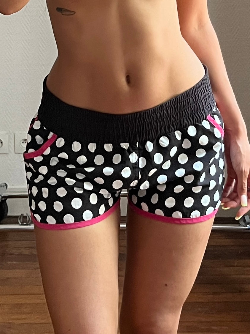 Vintage polka dot beach shorts