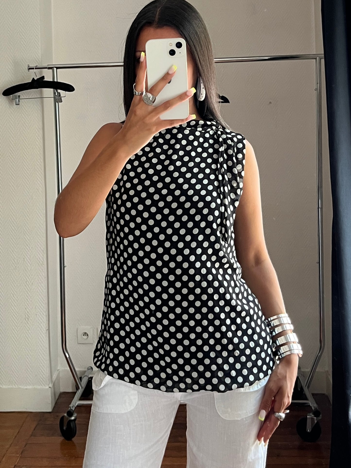 Vintage polka dot top