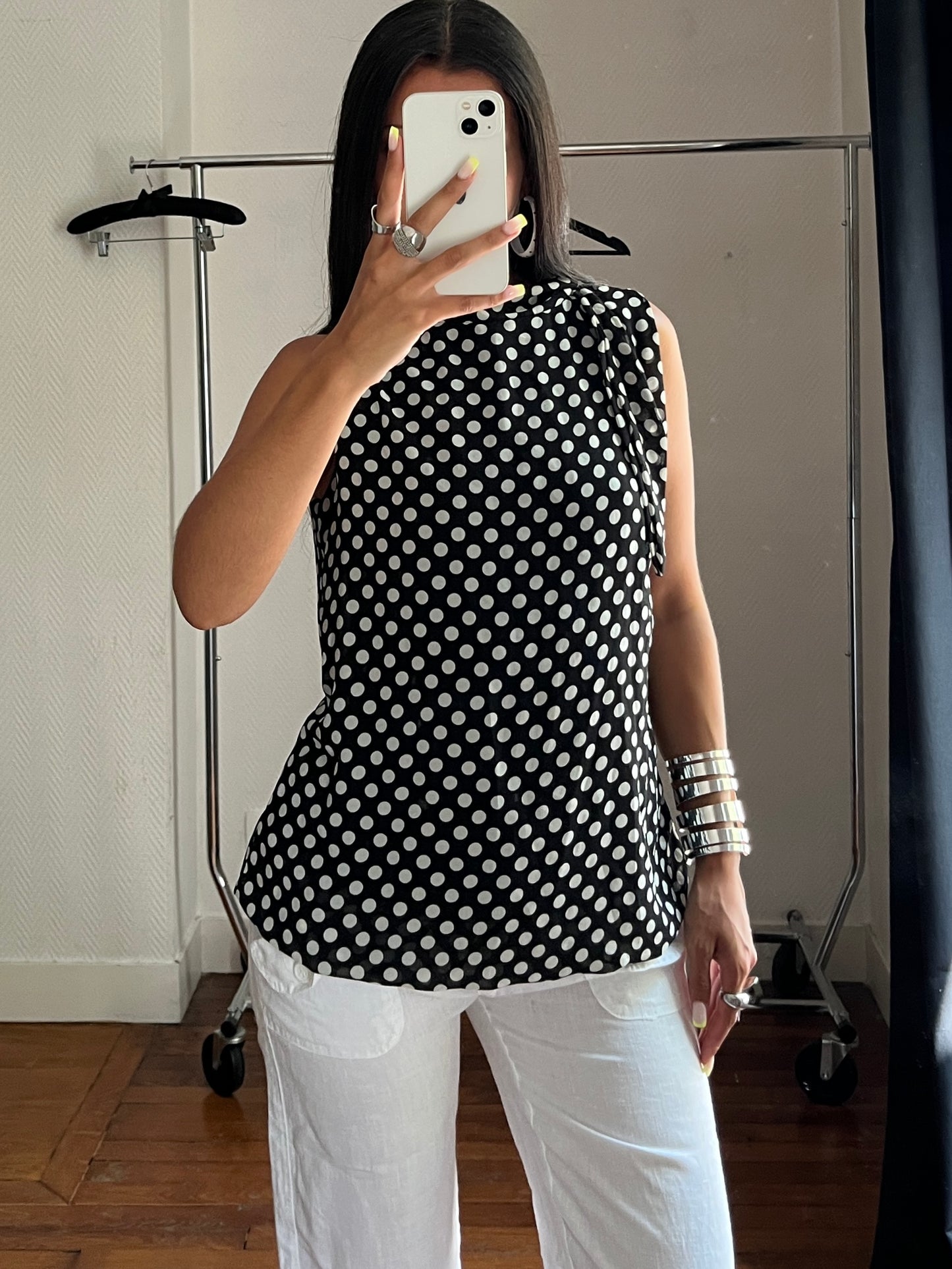 Vintage polka dot top