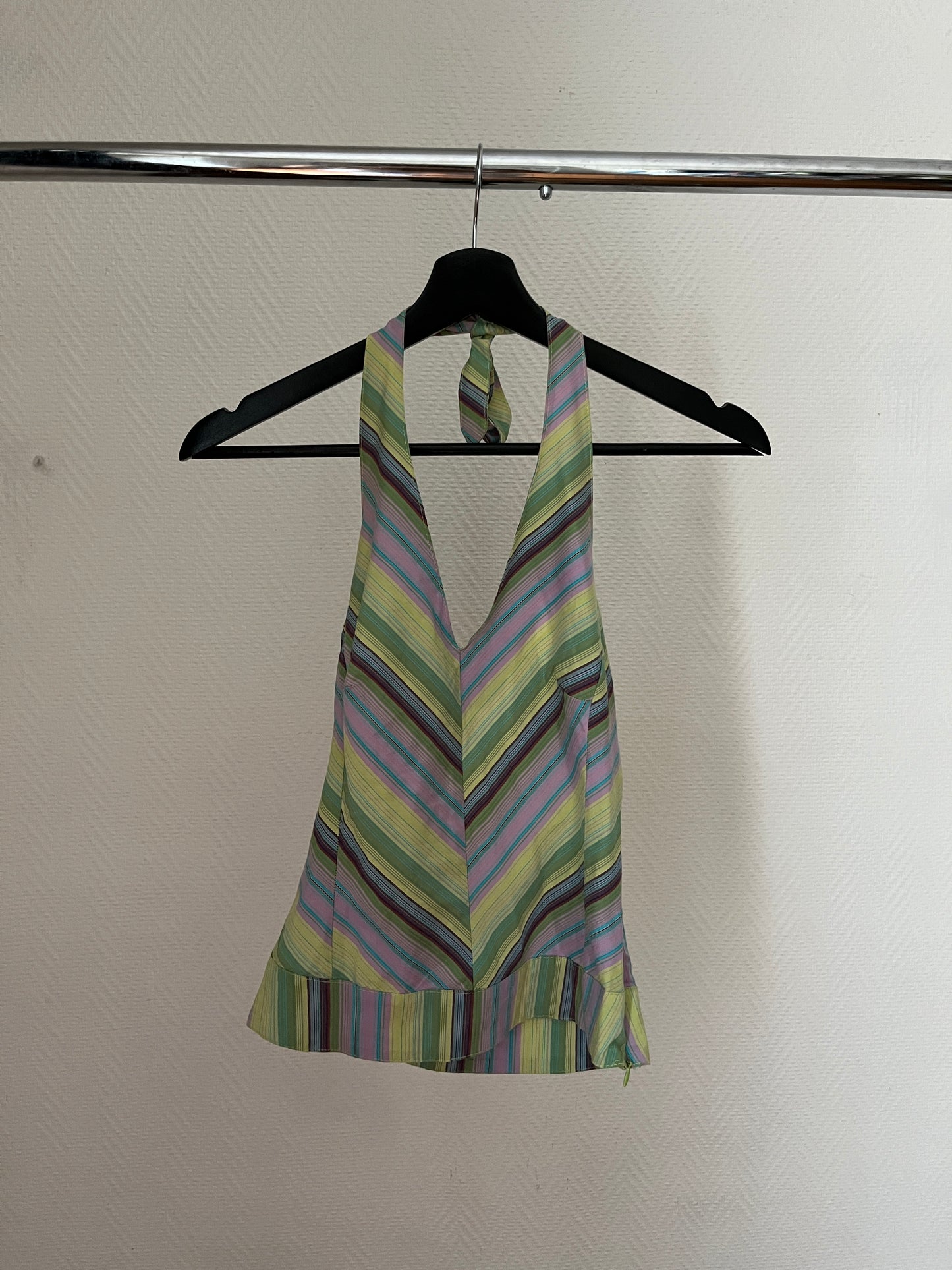 Vintage striped halter top