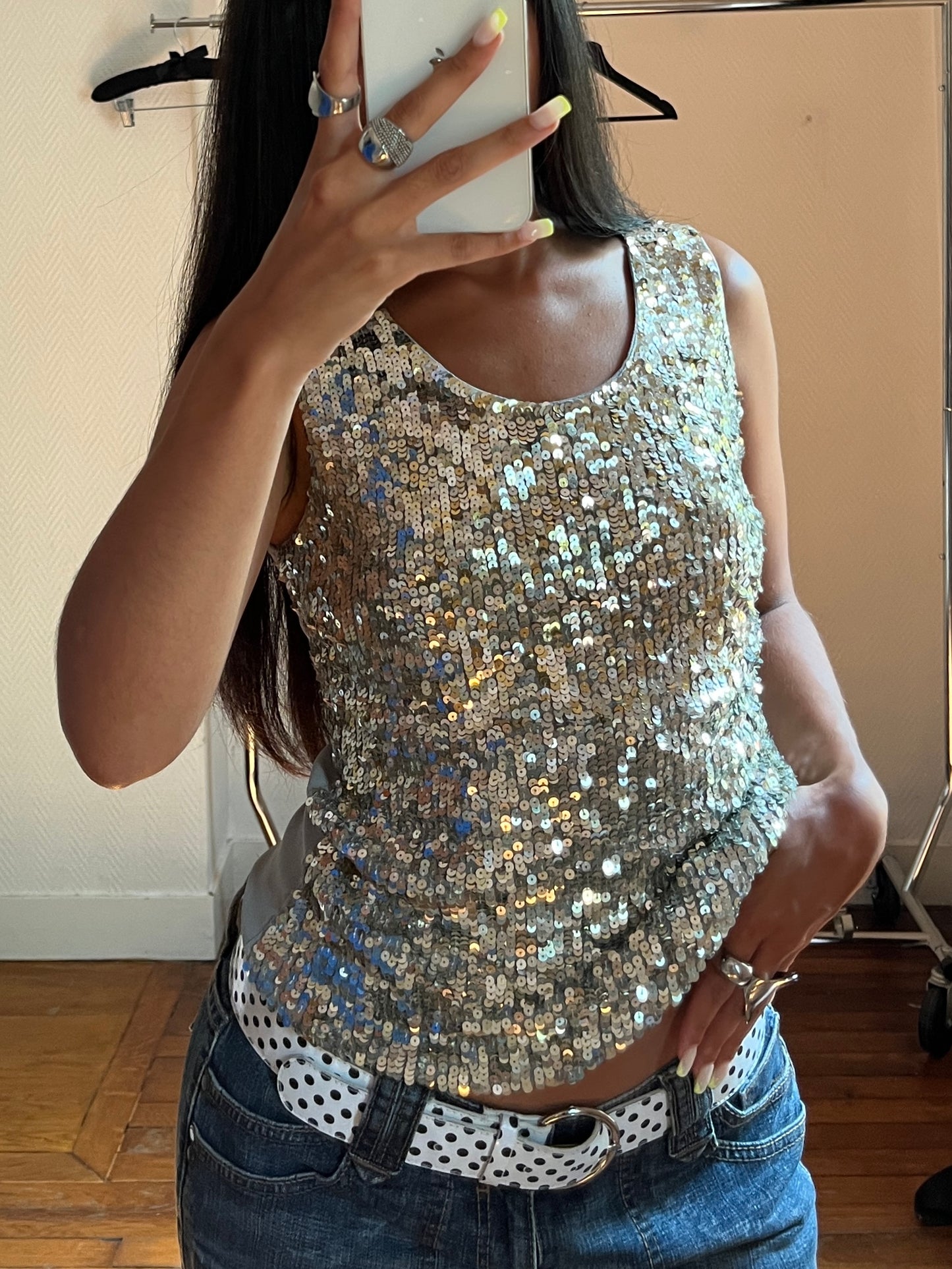 Vintage sequins top