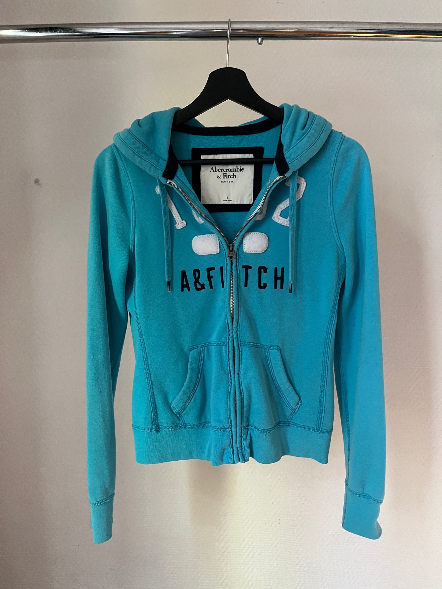 Vintage A&F blue zip up jacket