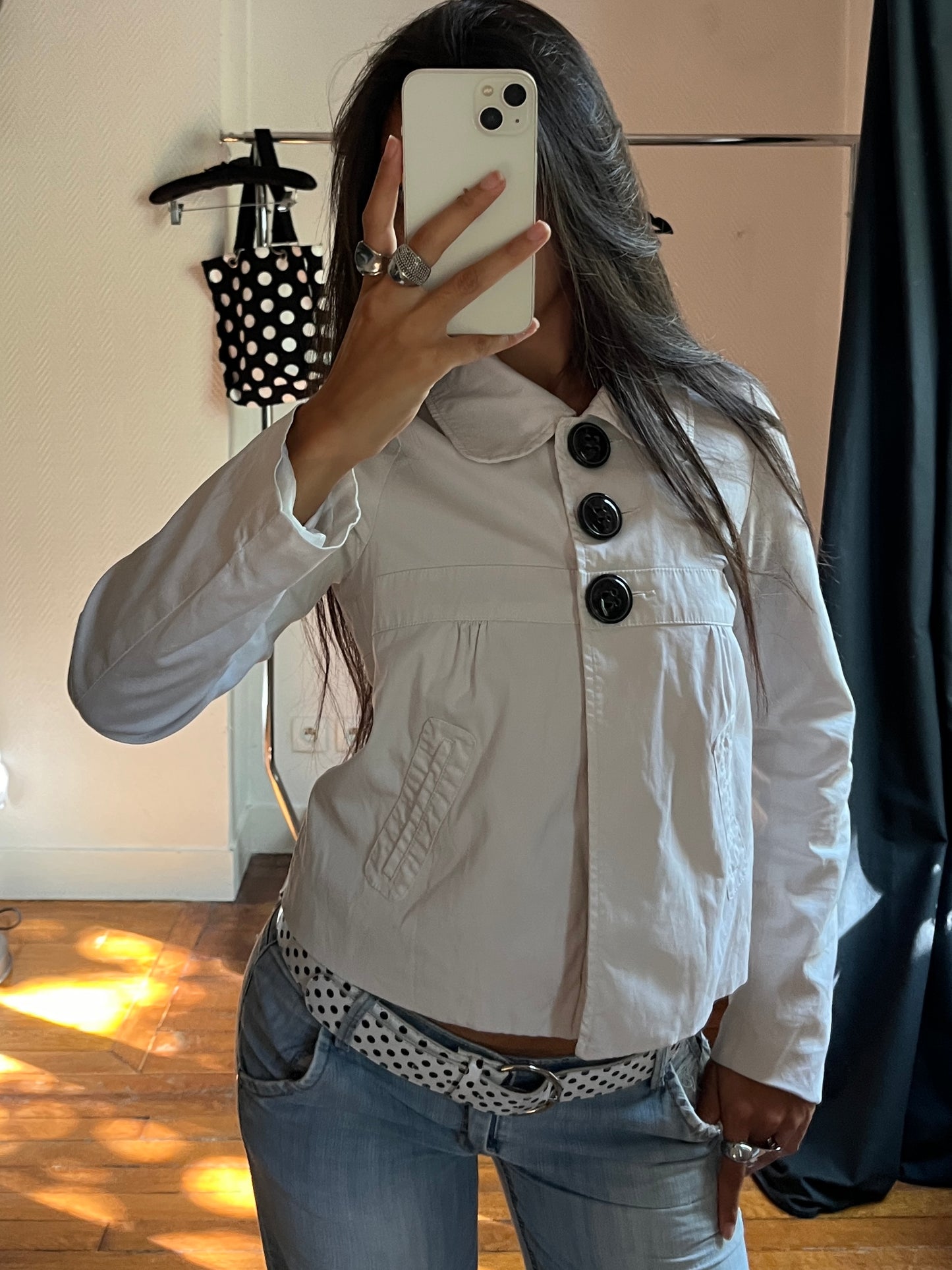 Vintage white trench coat